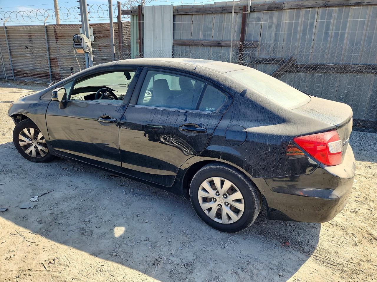 2012 Honda Civic Lx Black vin: 19XFB2F55CE366941