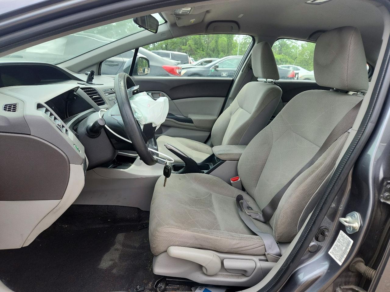 2012 Honda Civic Lx Gray vin: 19XFB2F55CE374991