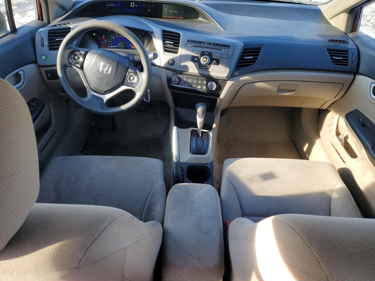 2012 Honda Civic Lx Burgundy vin: 19XFB2F55CE378202