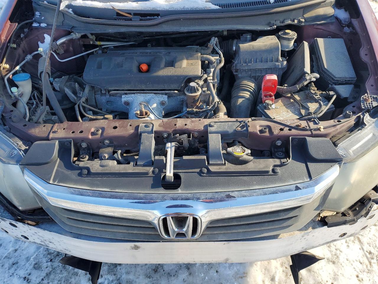 2012 Honda Civic Lx Burgundy vin: 19XFB2F55CE378202
