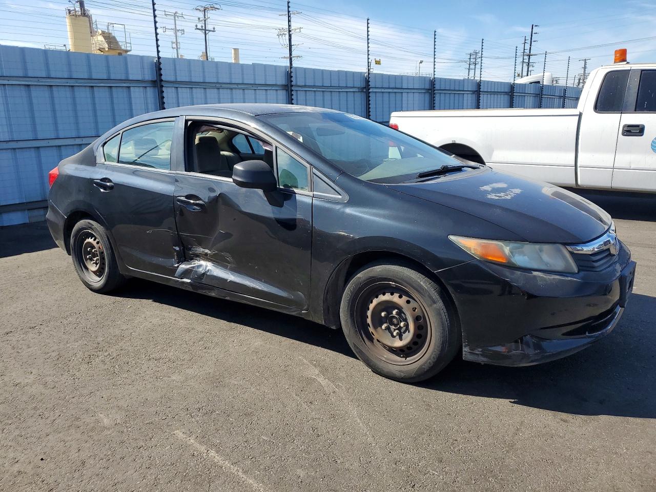 2012 Honda Civic Lx Black vin: 19XFB2F55CE378295