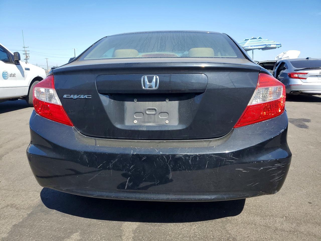 2012 Honda Civic Lx Black vin: 19XFB2F55CE378295