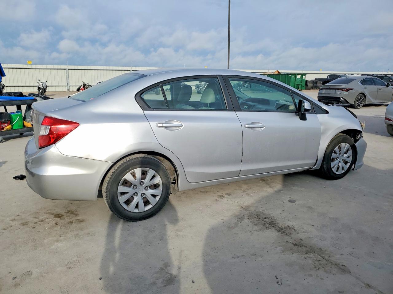 2012 Honda Civic Lx Gray vin: 19XFB2F55CE379799