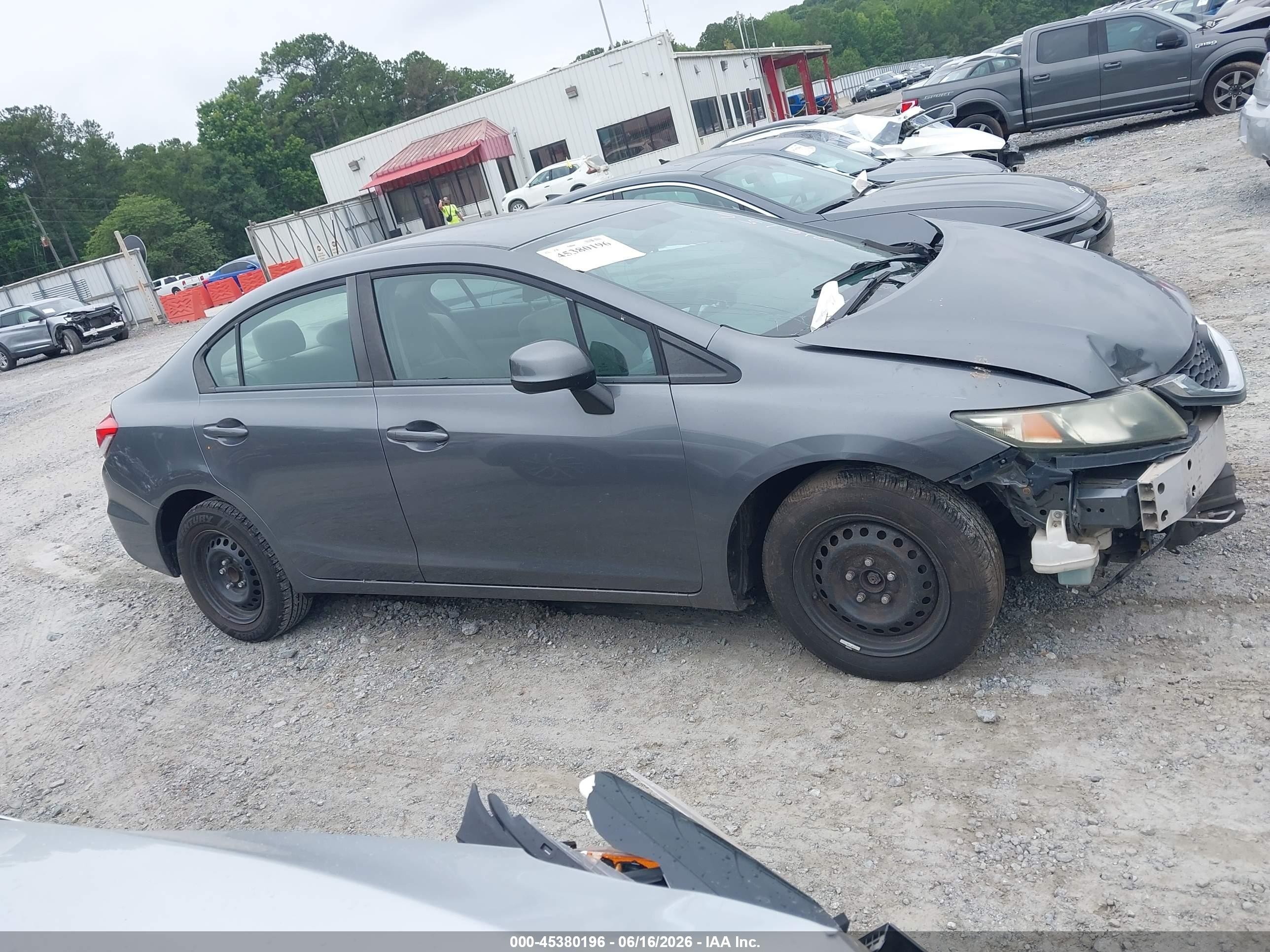 2013 Honda Civic Lx Gray vin: 19XFB2F55DE015156