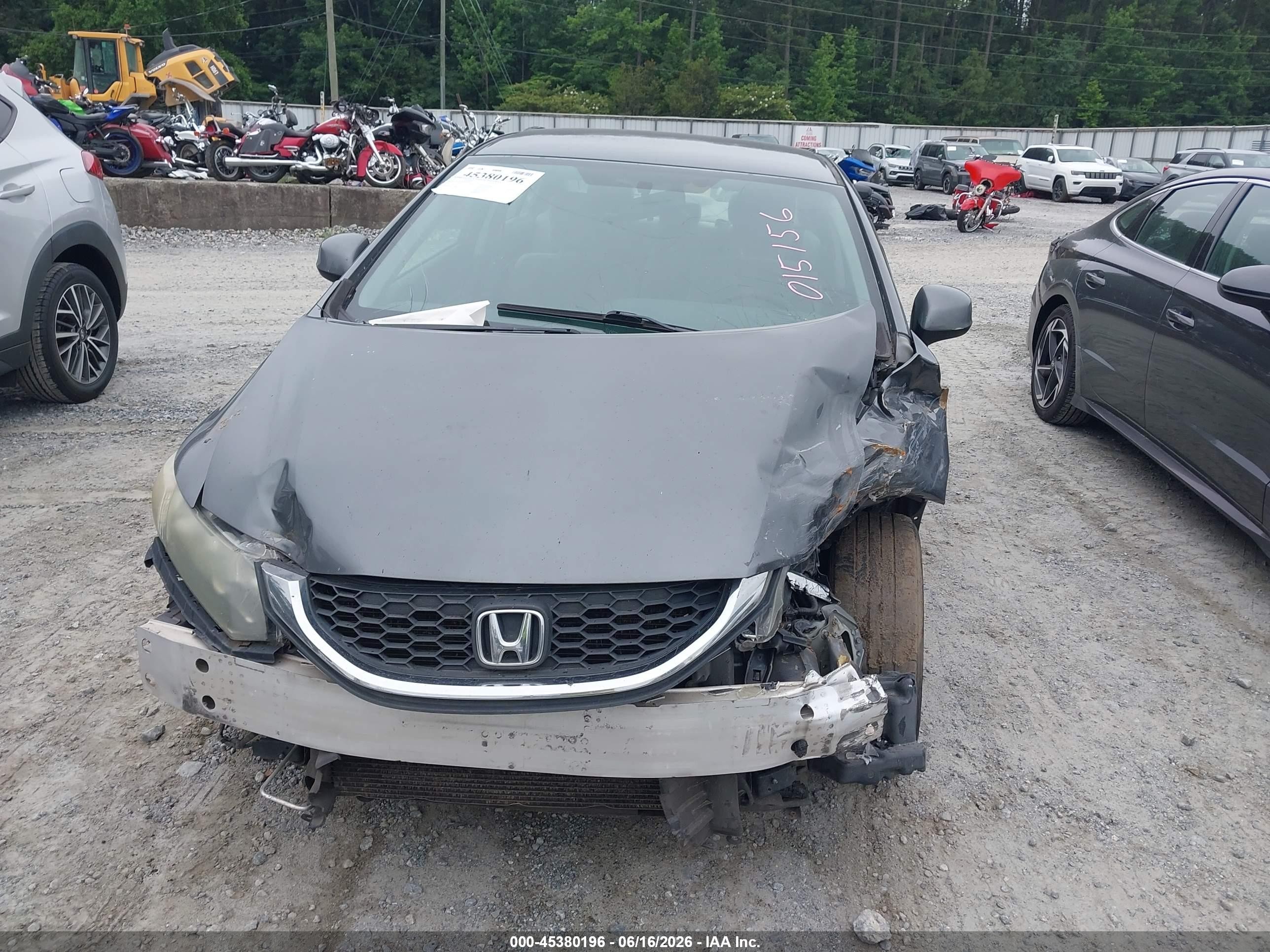 2013 Honda Civic Lx Gray vin: 19XFB2F55DE015156