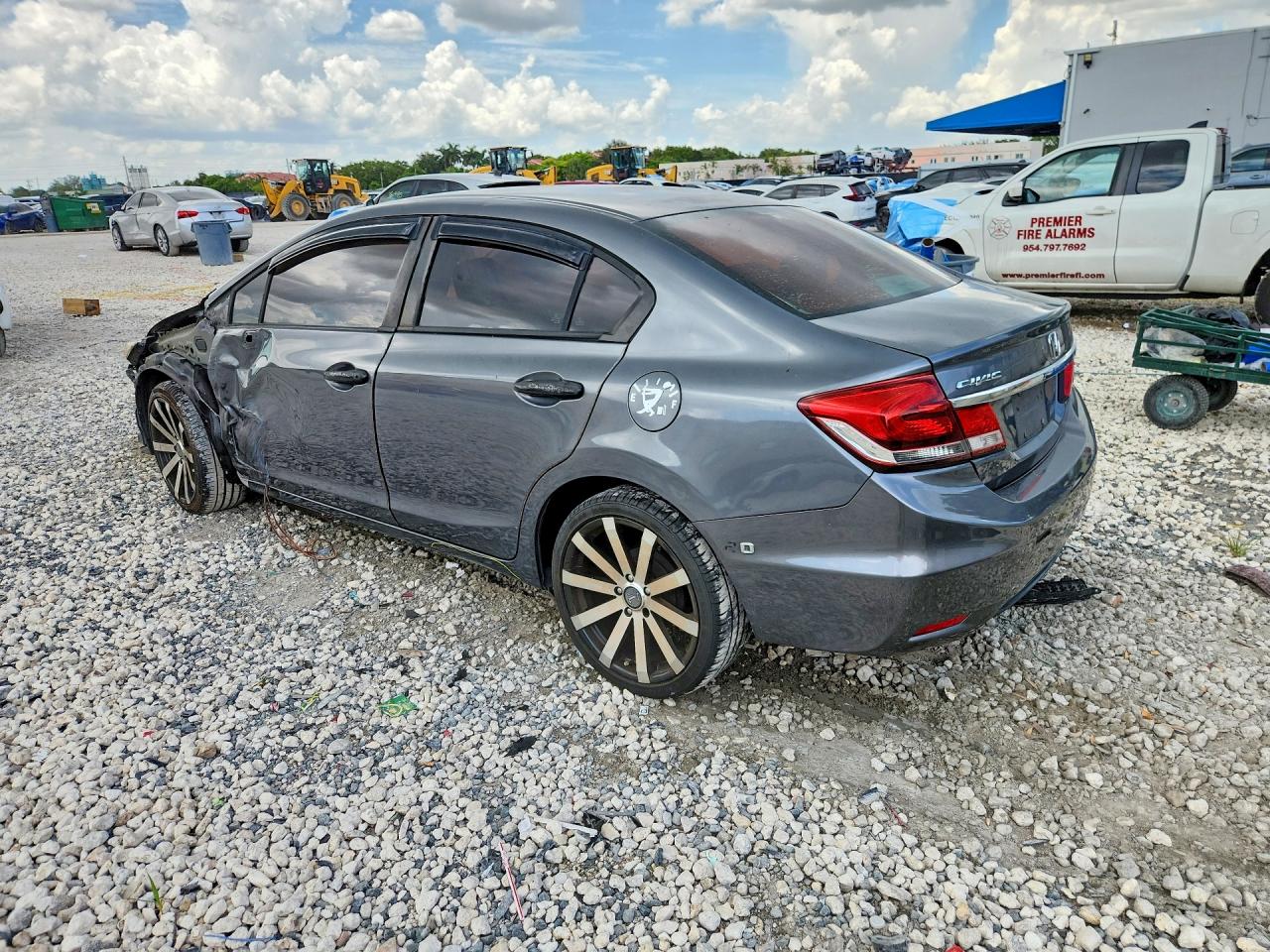 2013 Honda Civic Lx Gray vin: 19XFB2F55DE017229