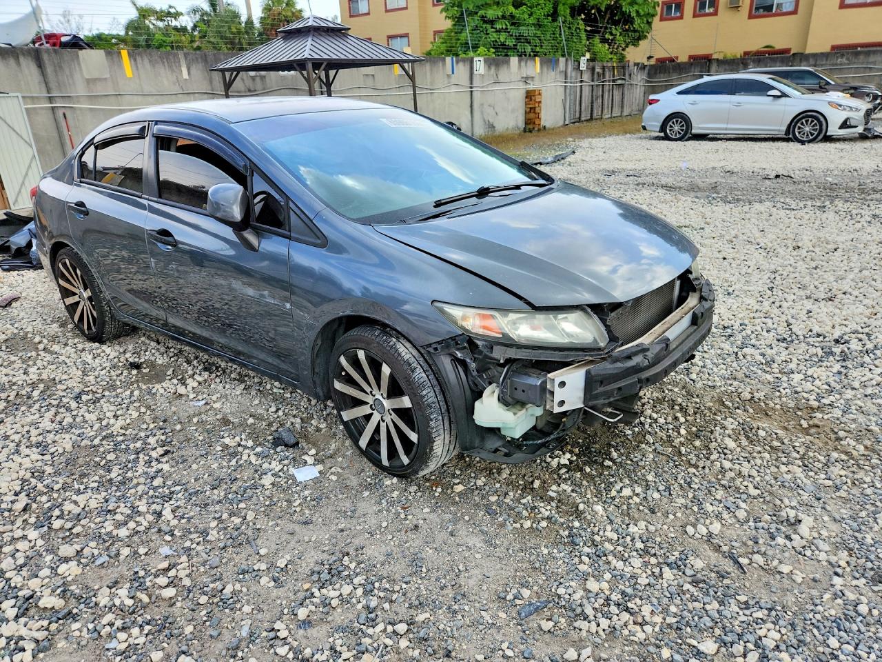 2013 Honda Civic Lx Gray vin: 19XFB2F55DE017229