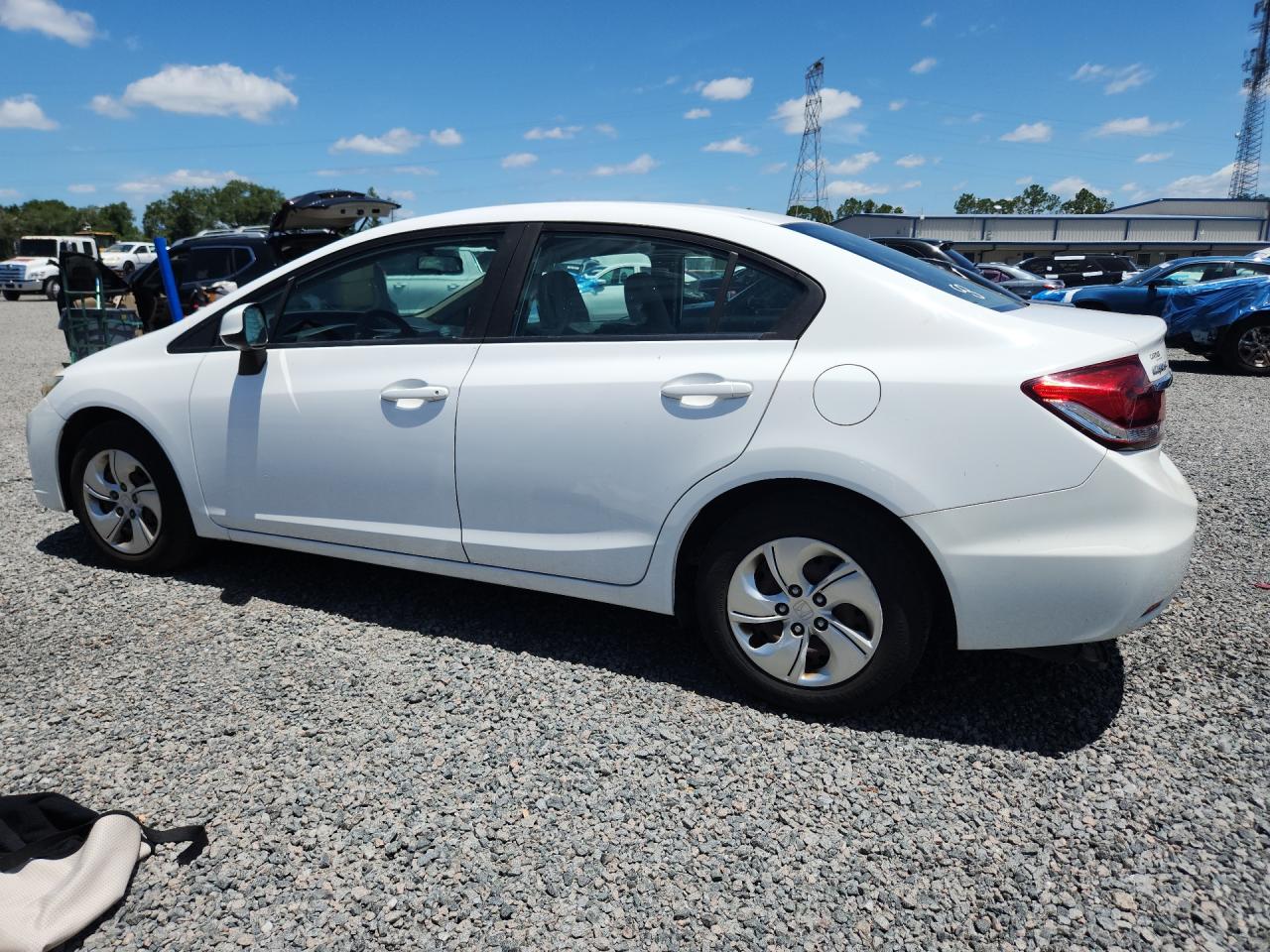 2013 Honda Civic Lx White vin: 19XFB2F55DE025816