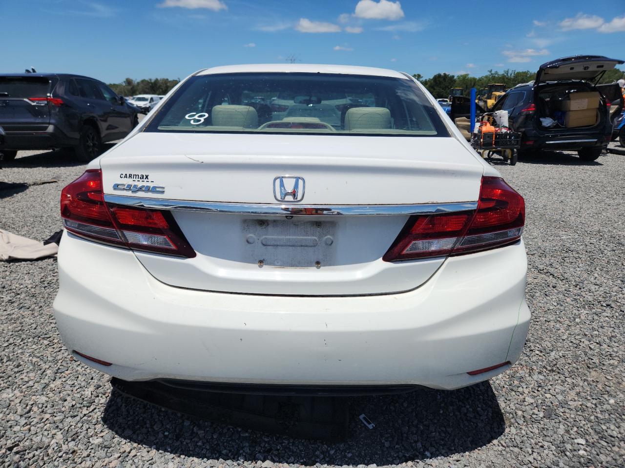 2013 Honda Civic Lx White vin: 19XFB2F55DE025816
