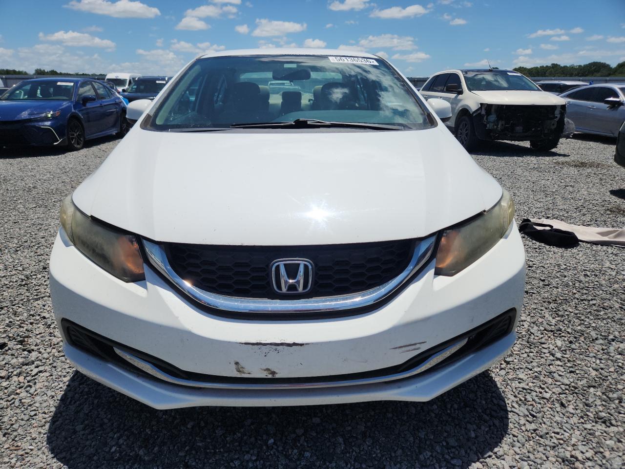 2013 Honda Civic Lx White vin: 19XFB2F55DE025816