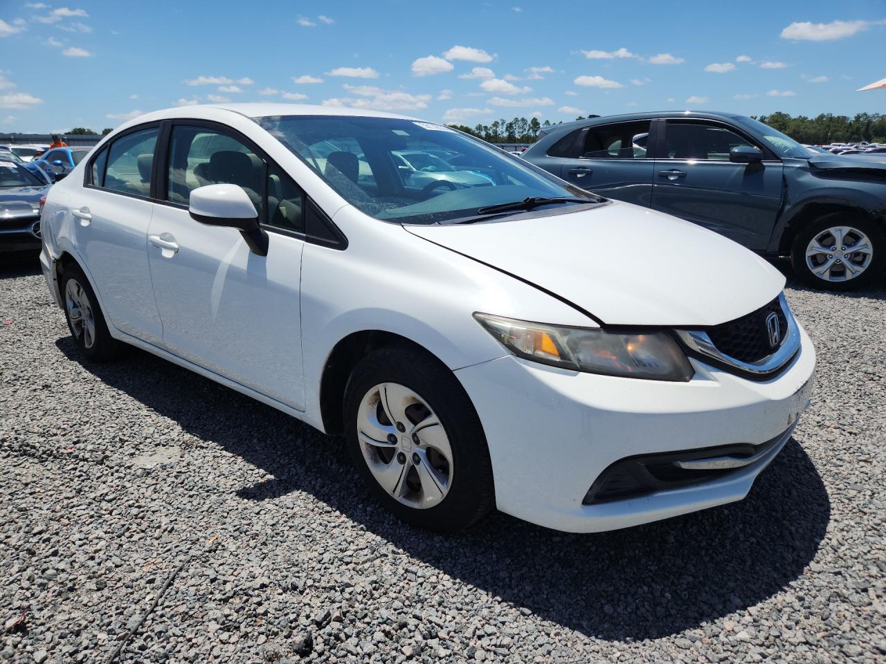 2013 Honda Civic Lx White vin: 19XFB2F55DE025816