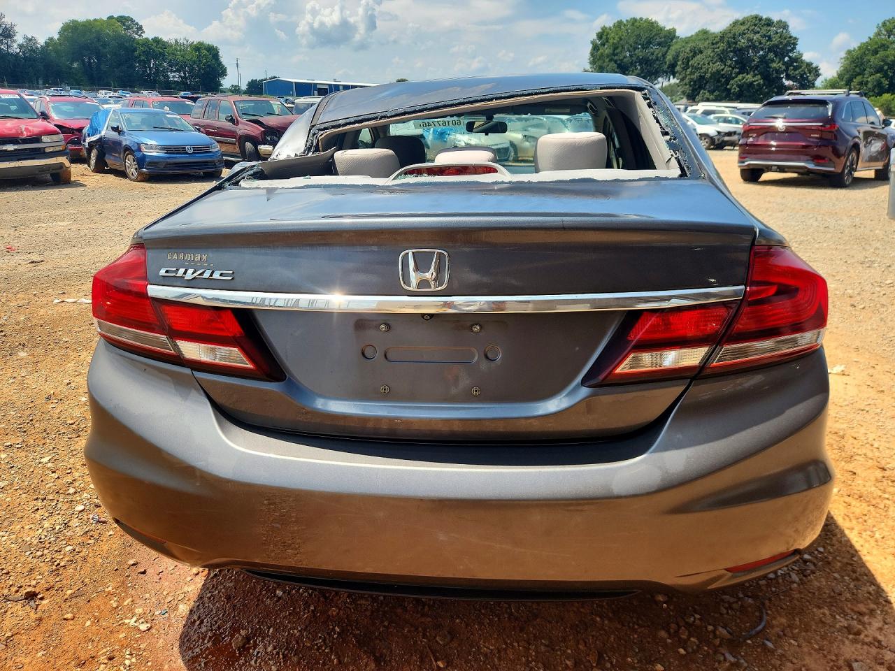 2013 Honda Civic Lx Gray vin: 19XFB2F55DE026187