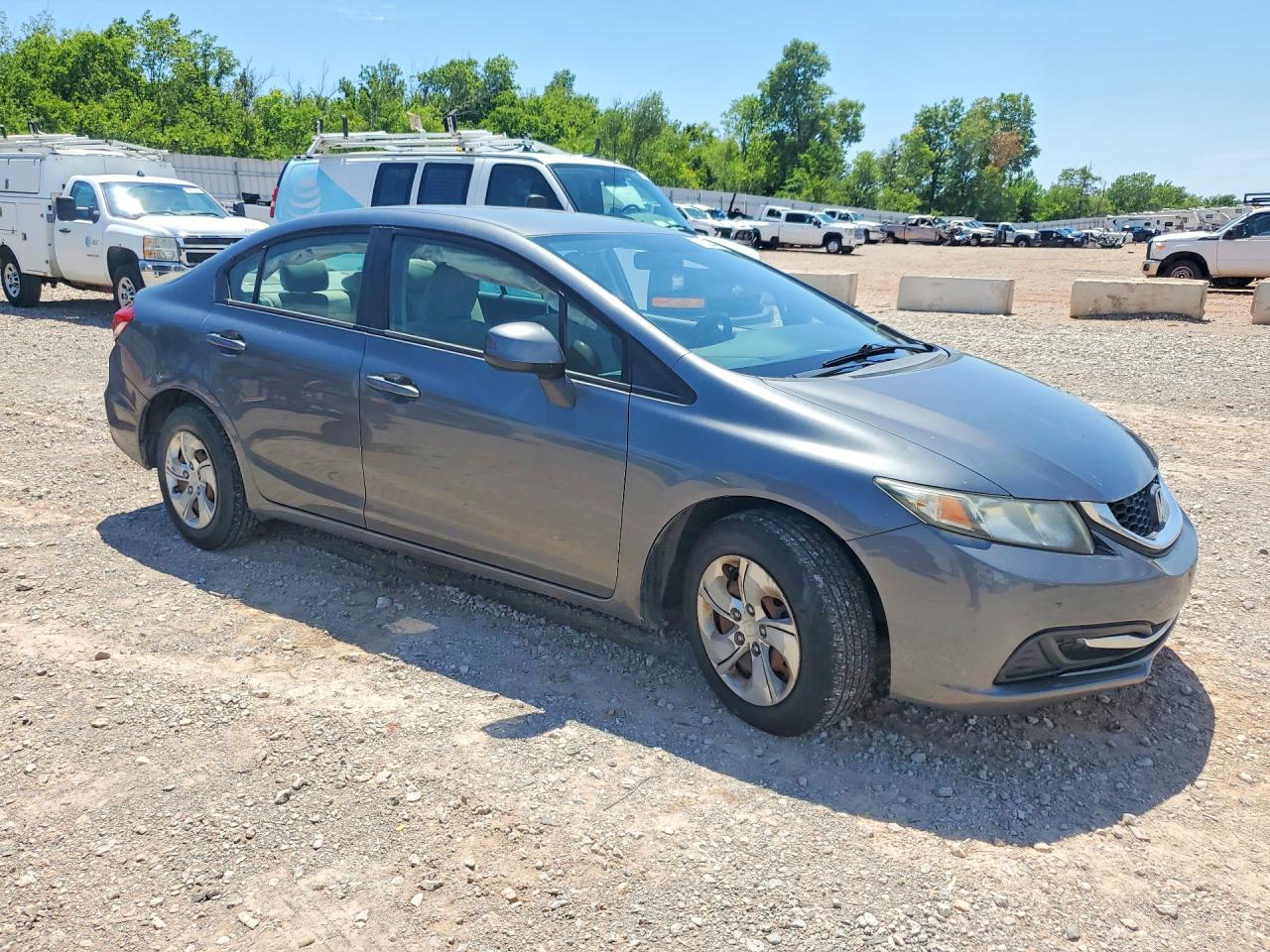 2013 Honda Civic Lx Gray vin: 19XFB2F55DE036251