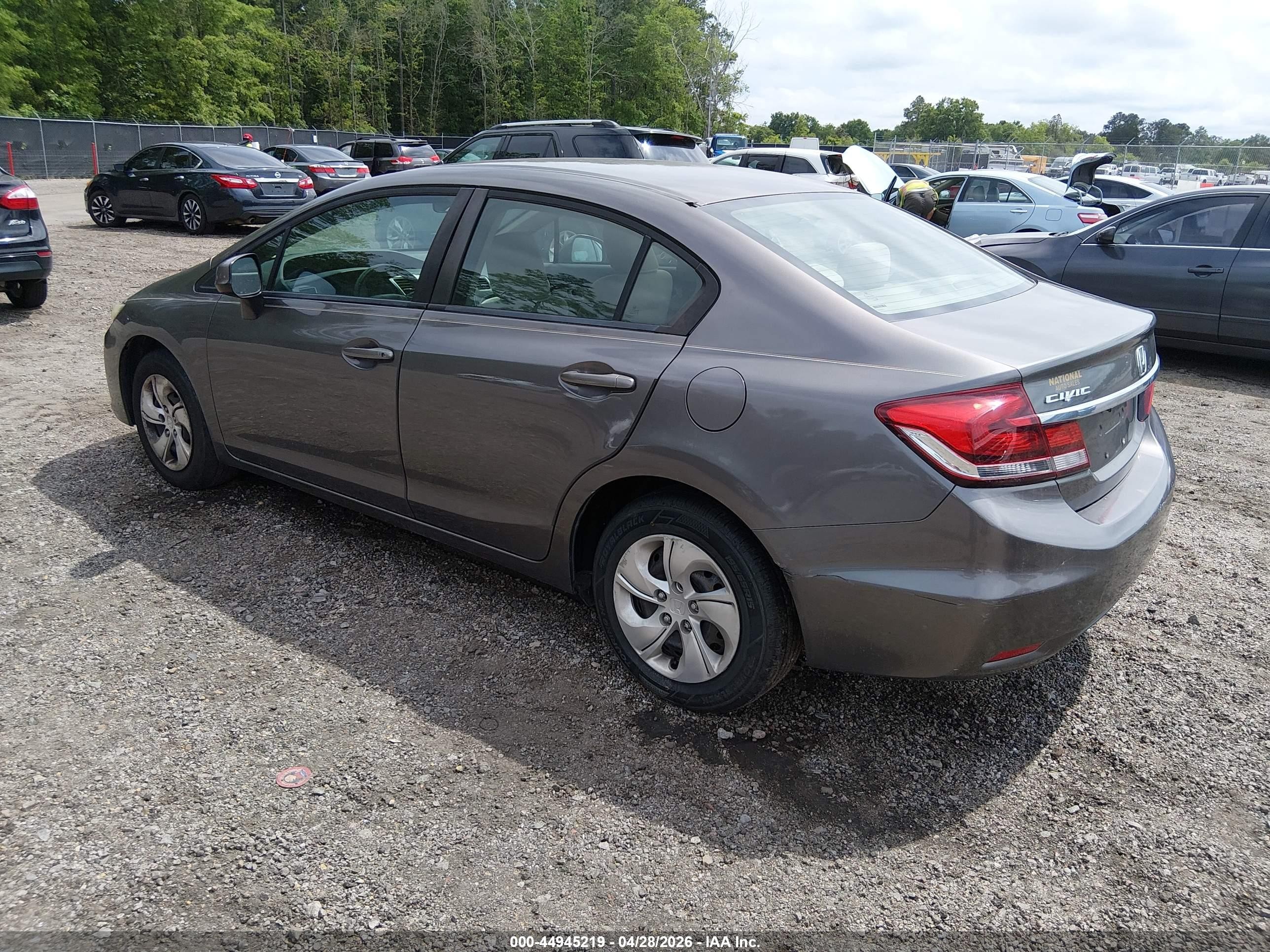 2013 Honda Civic Lx Brown vin: 19XFB2F55DE037982