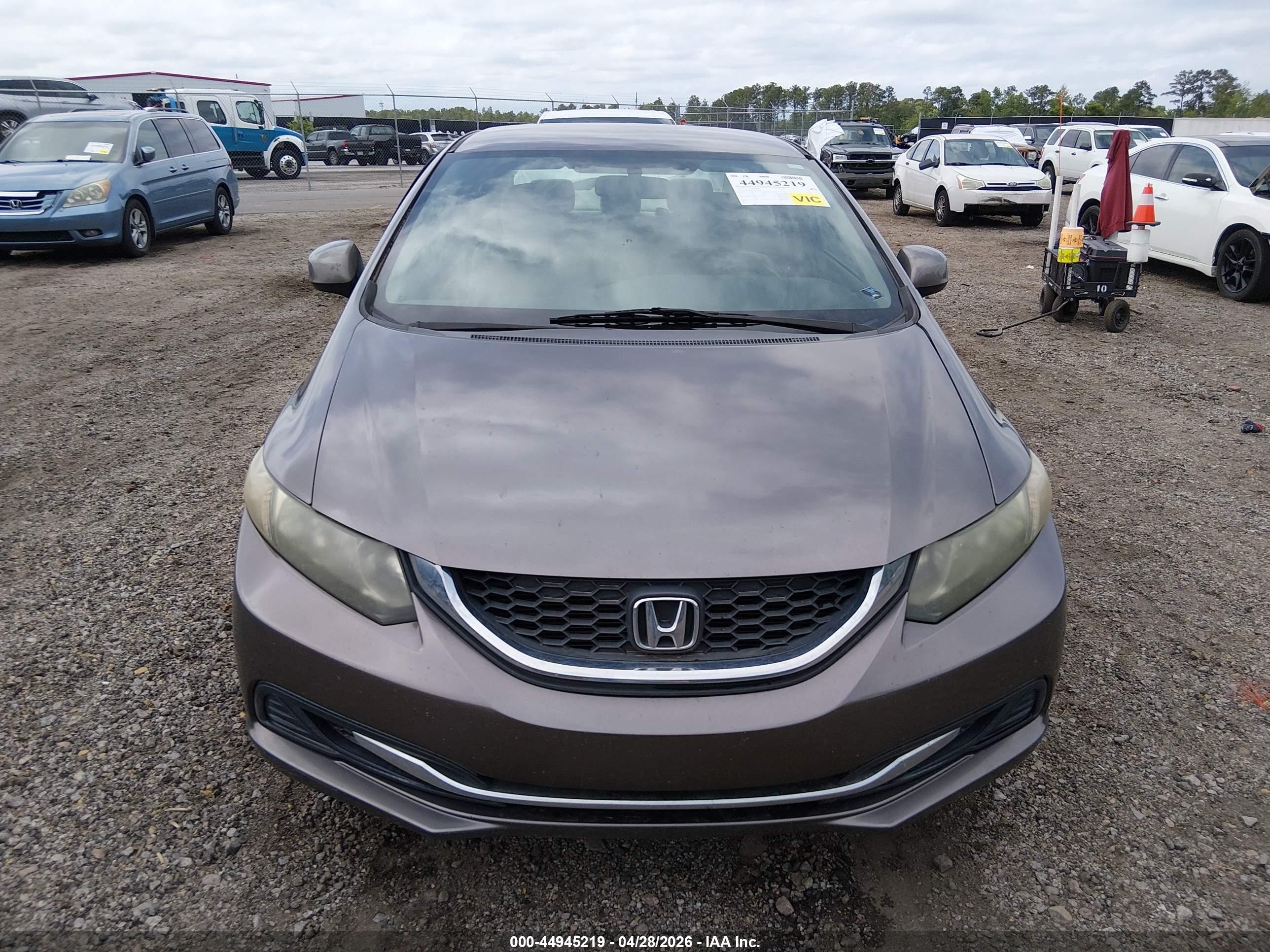 2013 Honda Civic Lx Brown vin: 19XFB2F55DE037982