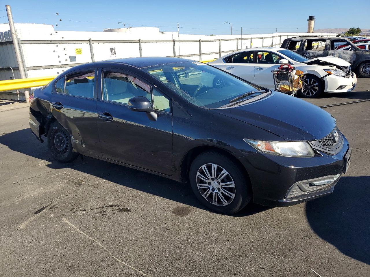2013 Honda Civic Lx Black vin: 19XFB2F55DE044138