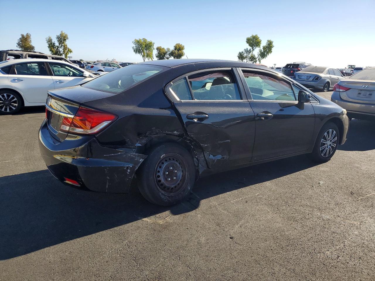 2013 Honda Civic Lx Black vin: 19XFB2F55DE044138