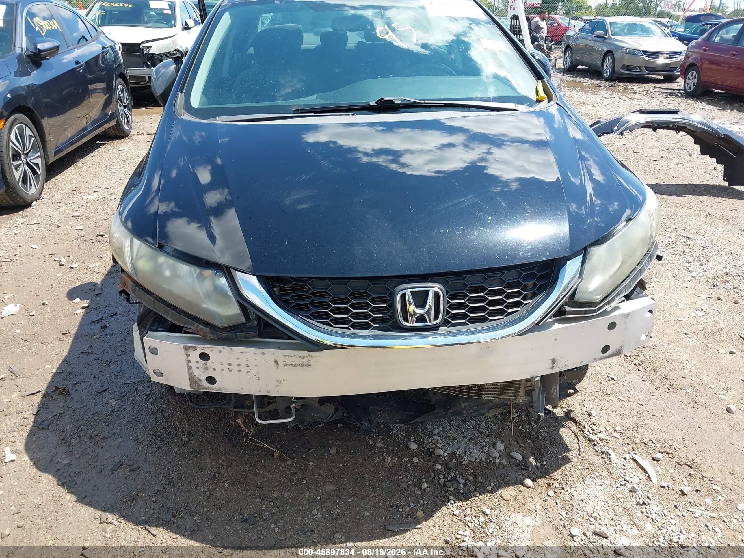 2013 Honda Civic Lx Black vin: 19XFB2F55DE044463