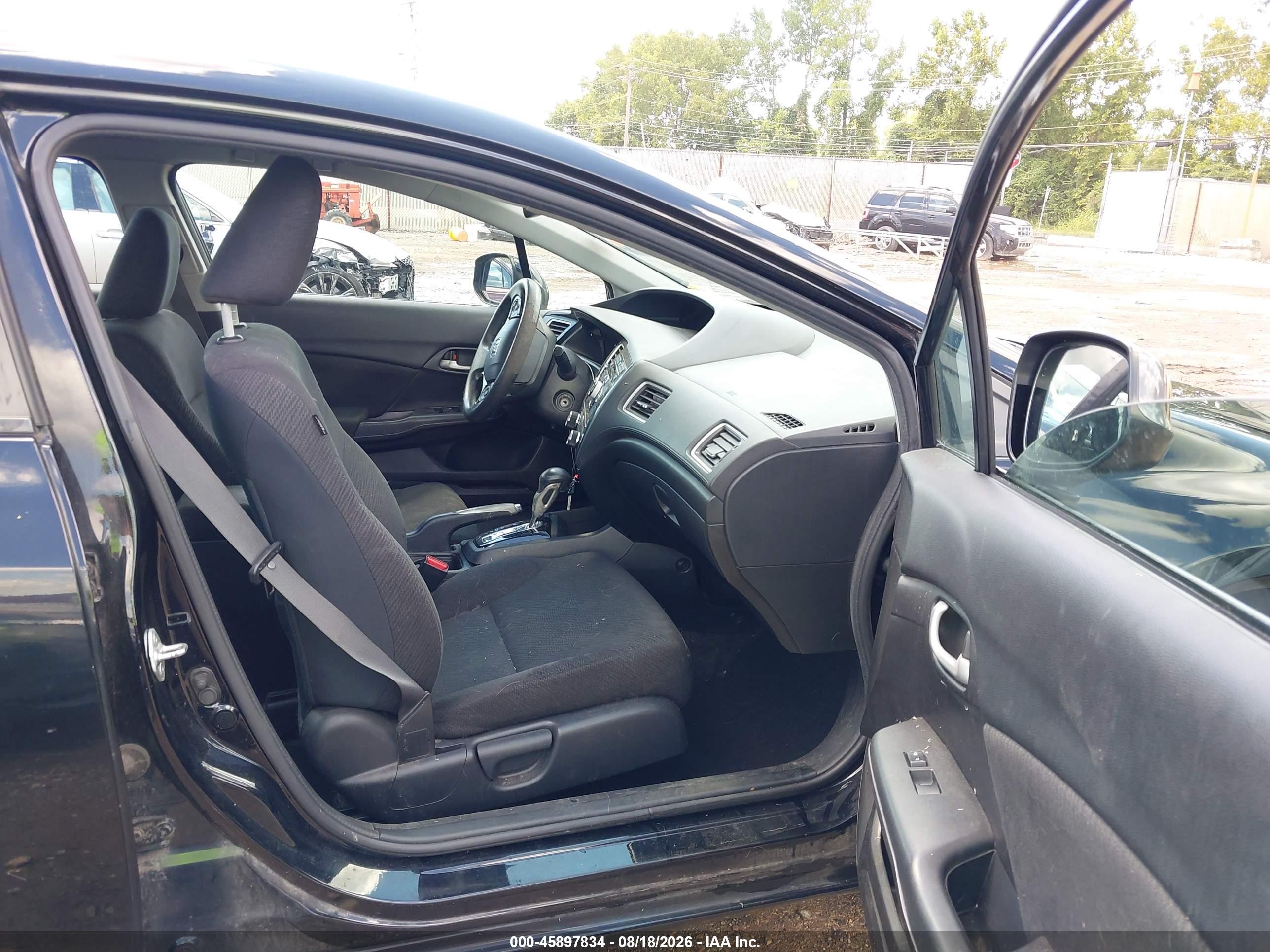 2013 Honda Civic Lx Black vin: 19XFB2F55DE044463