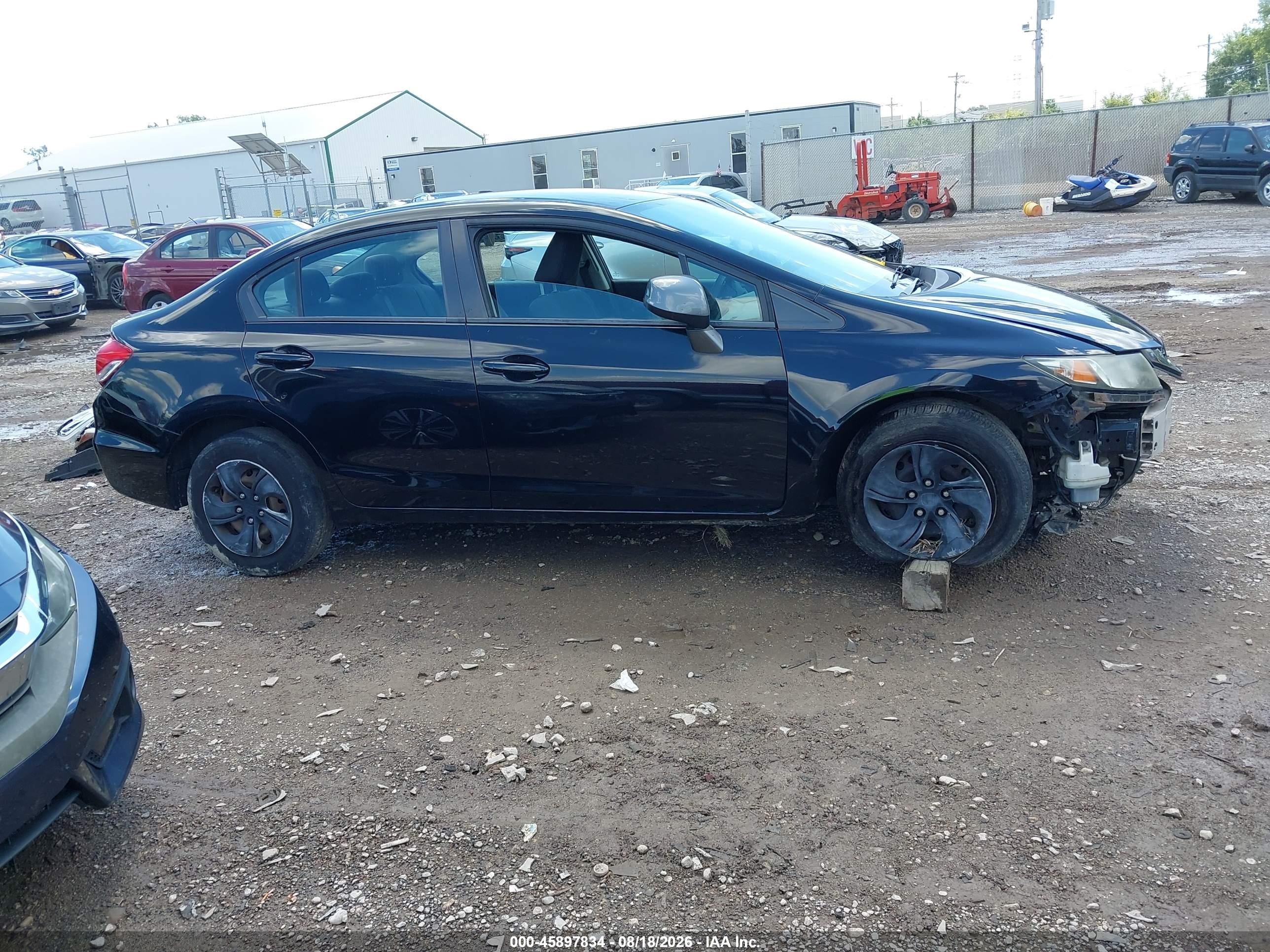2013 Honda Civic Lx Black vin: 19XFB2F55DE044463