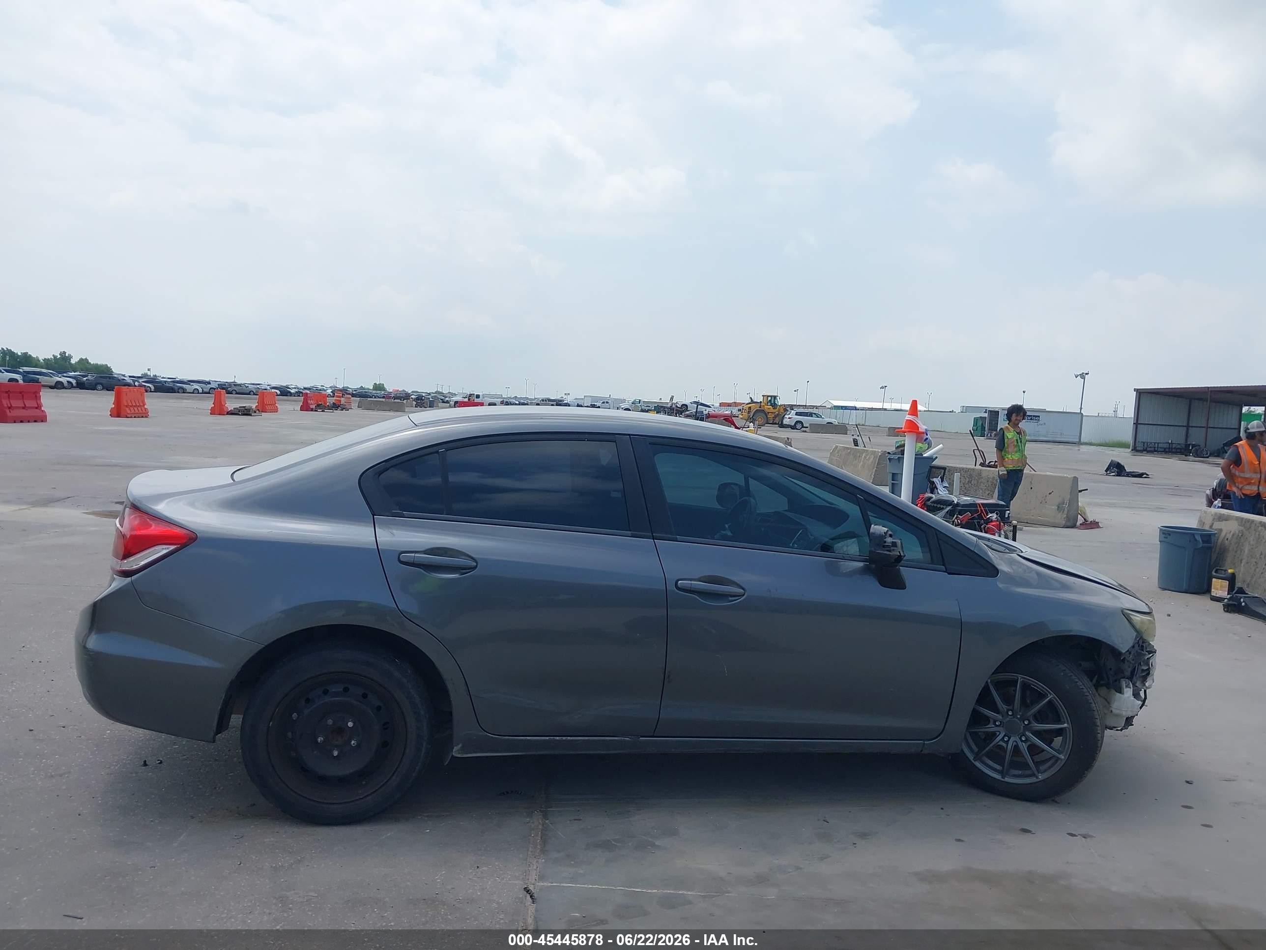 2013 Honda Civic Lx Gray vin: 19XFB2F55DE075096