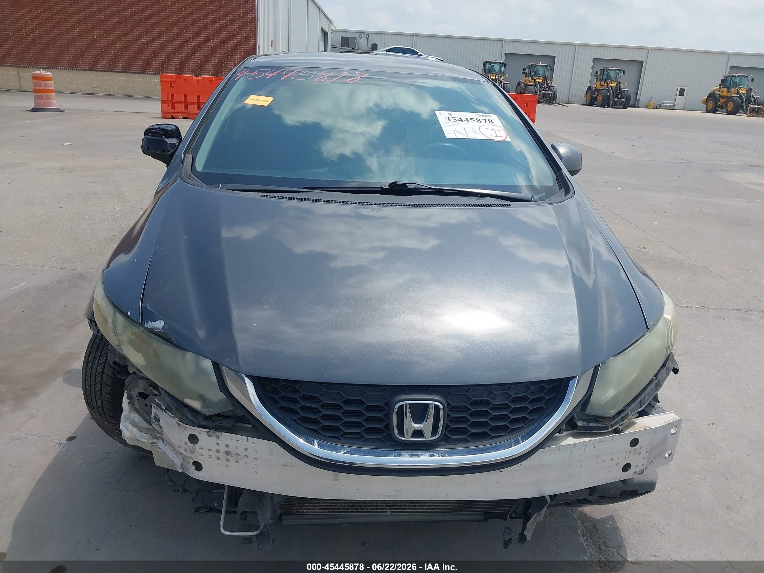 2013 Honda Civic Lx Gray vin: 19XFB2F55DE075096