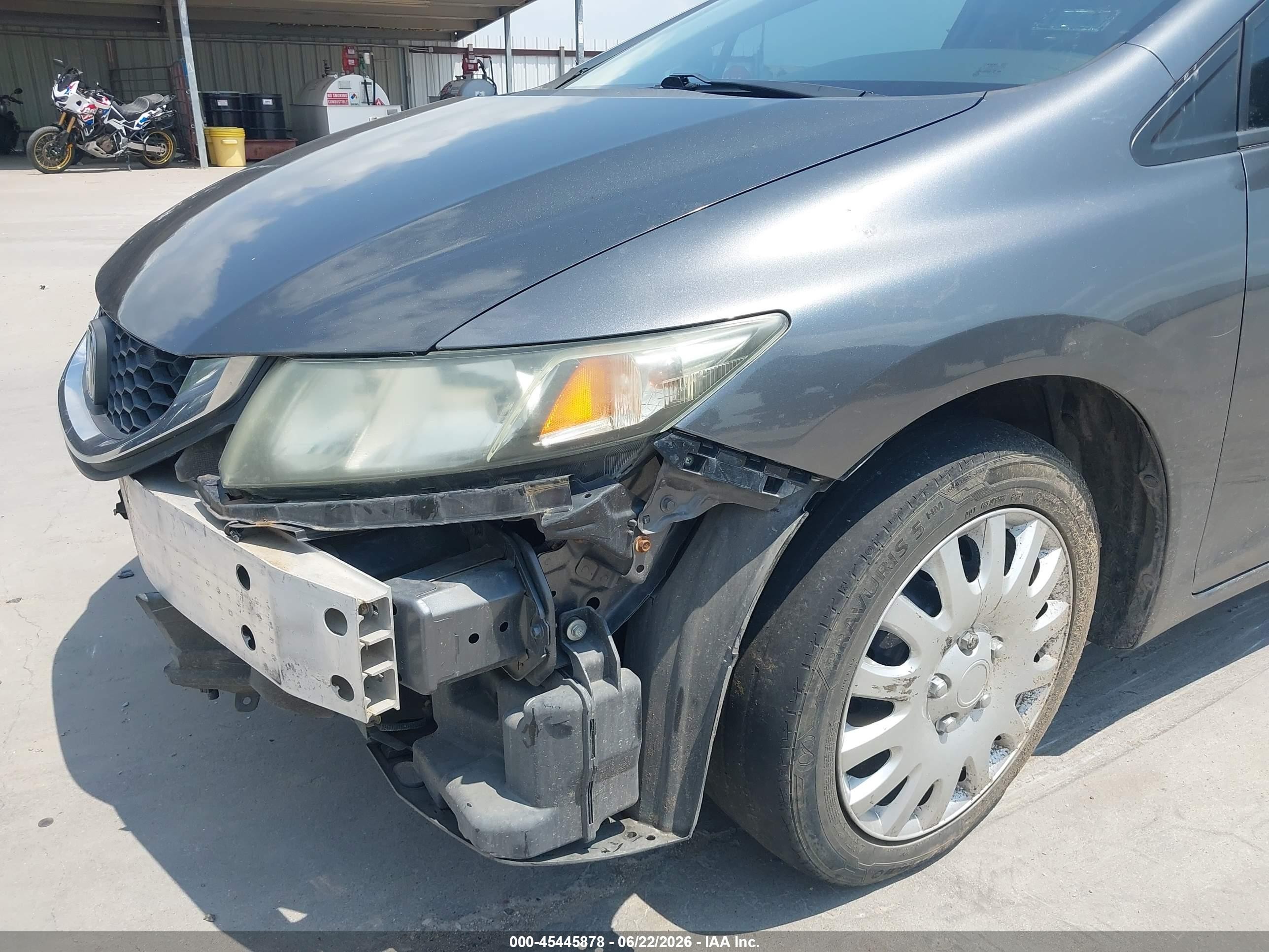 2013 Honda Civic Lx Gray vin: 19XFB2F55DE075096