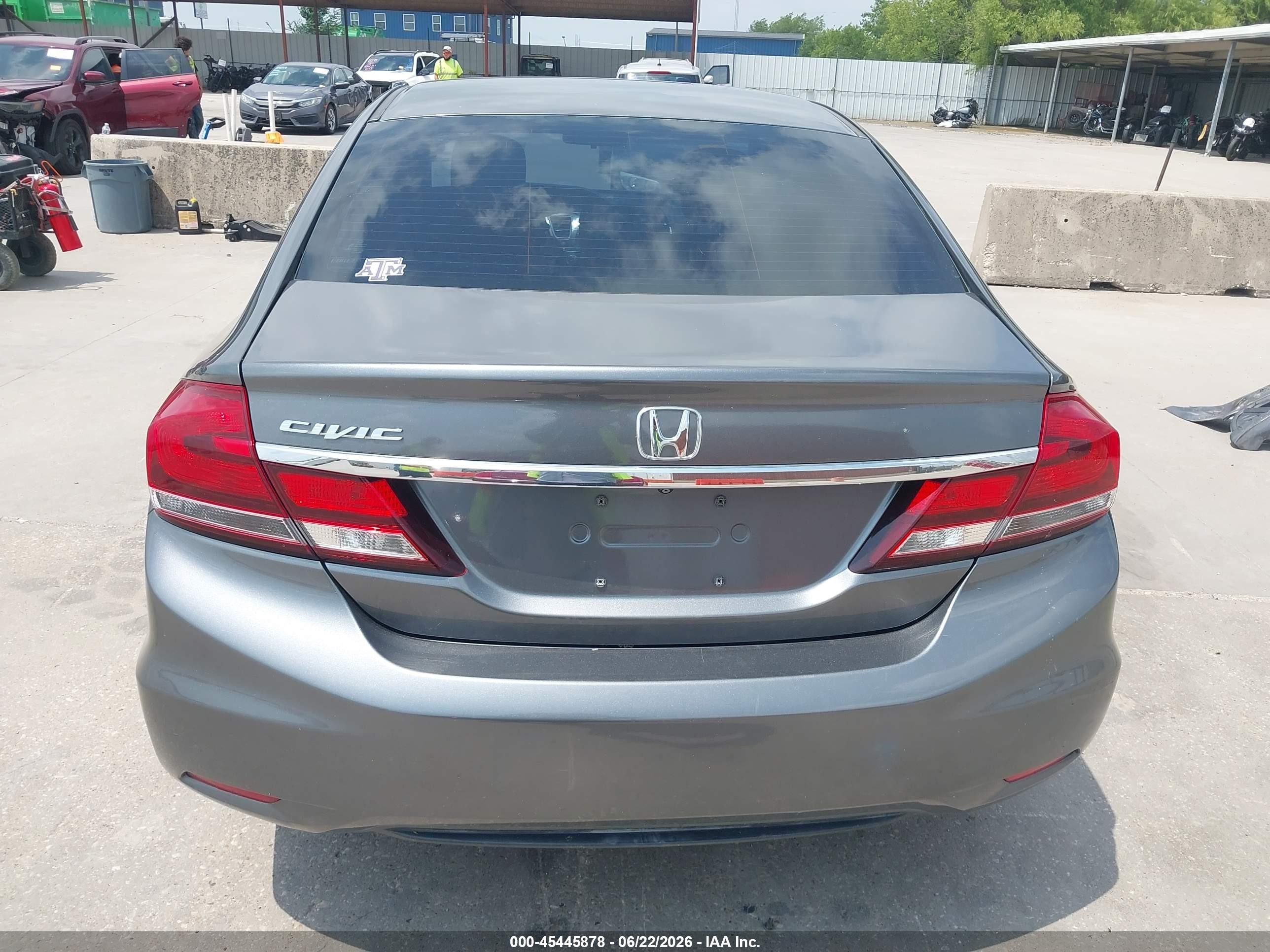2013 Honda Civic Lx Gray vin: 19XFB2F55DE075096