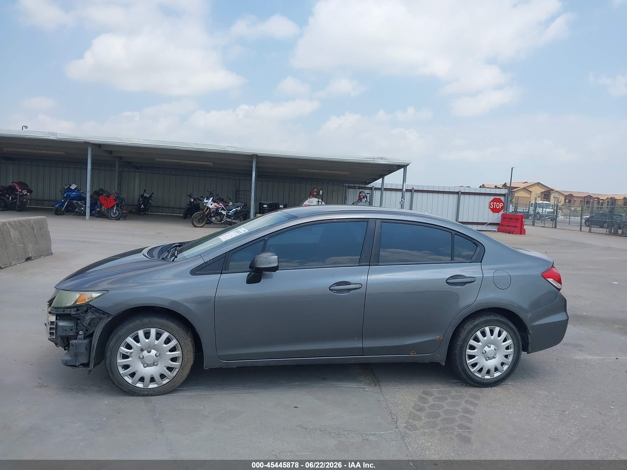 2013 Honda Civic Lx Gray vin: 19XFB2F55DE075096