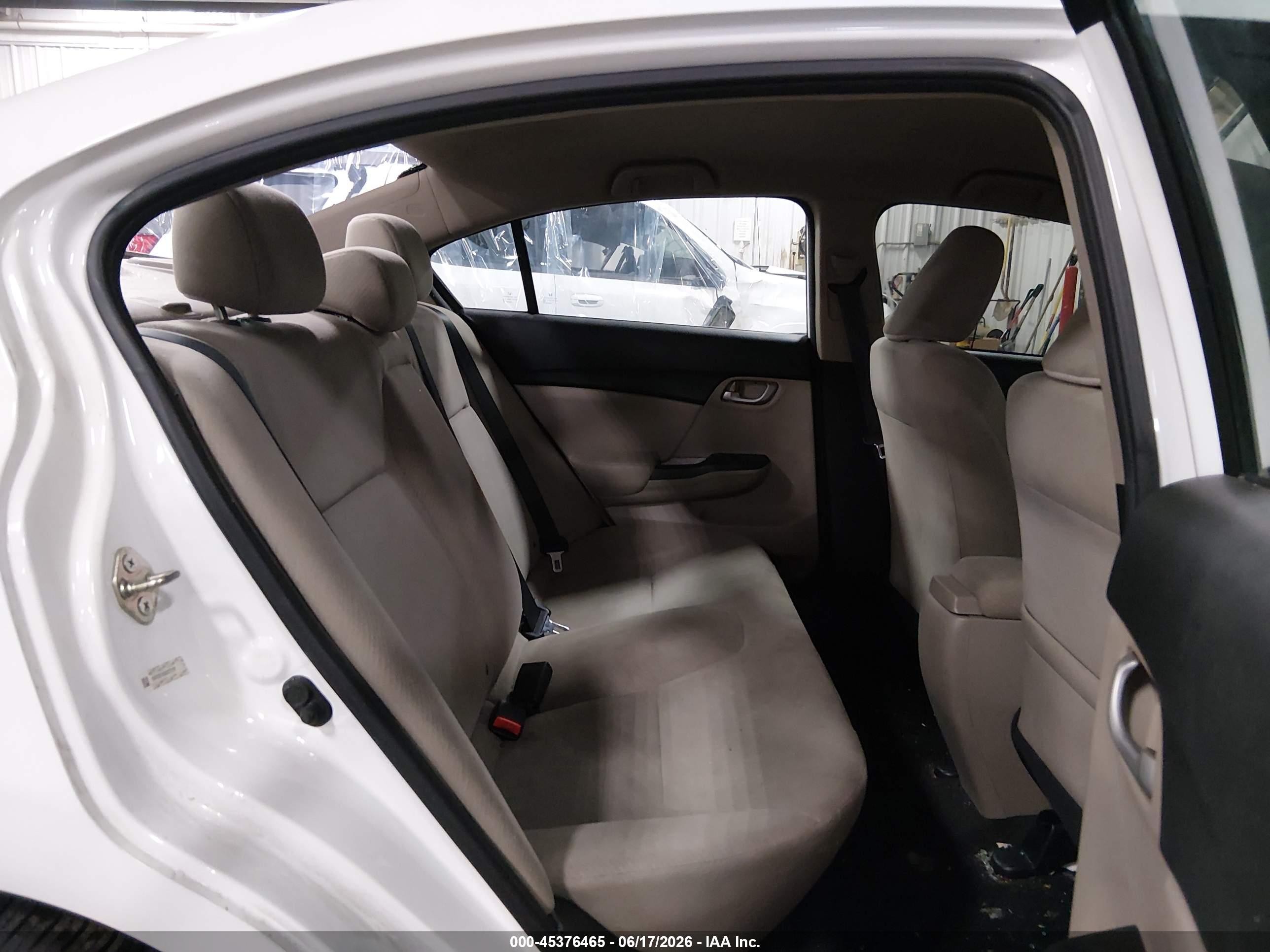 2013 Honda Civic Lx Белый vin: 19XFB2F55DE077270