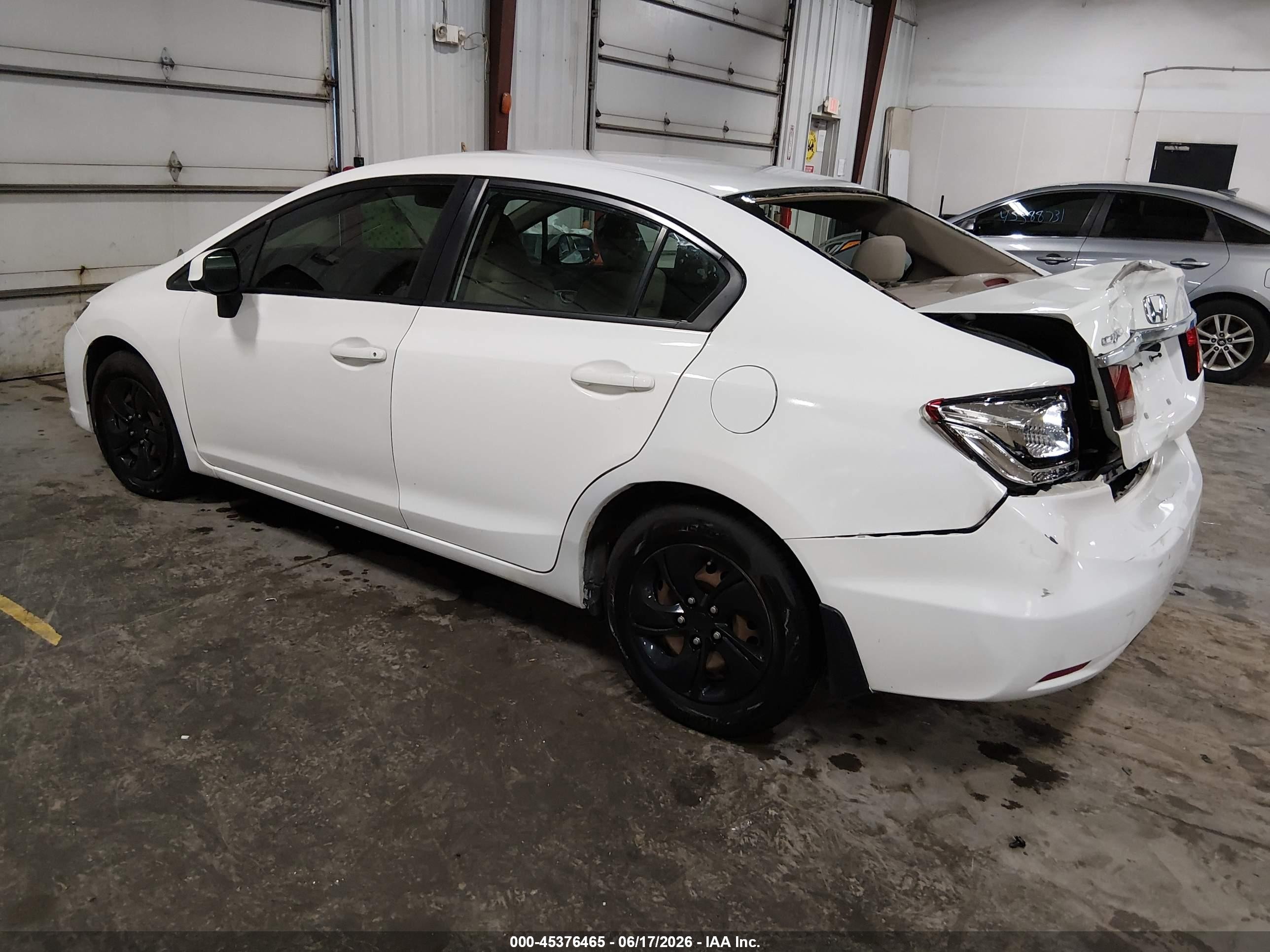 2013 Honda Civic Lx Белый vin: 19XFB2F55DE077270