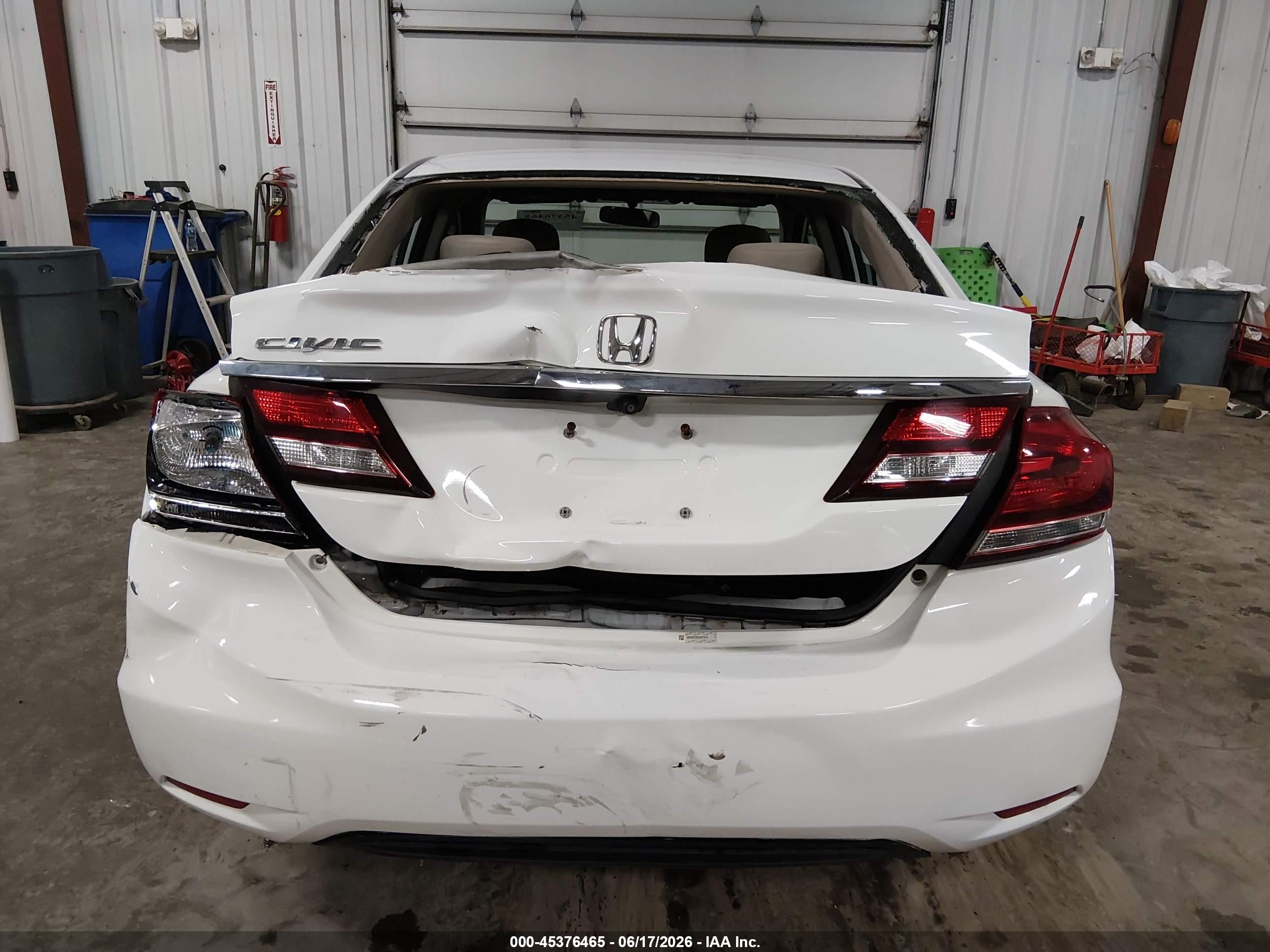 2013 Honda Civic Lx Белый vin: 19XFB2F55DE077270