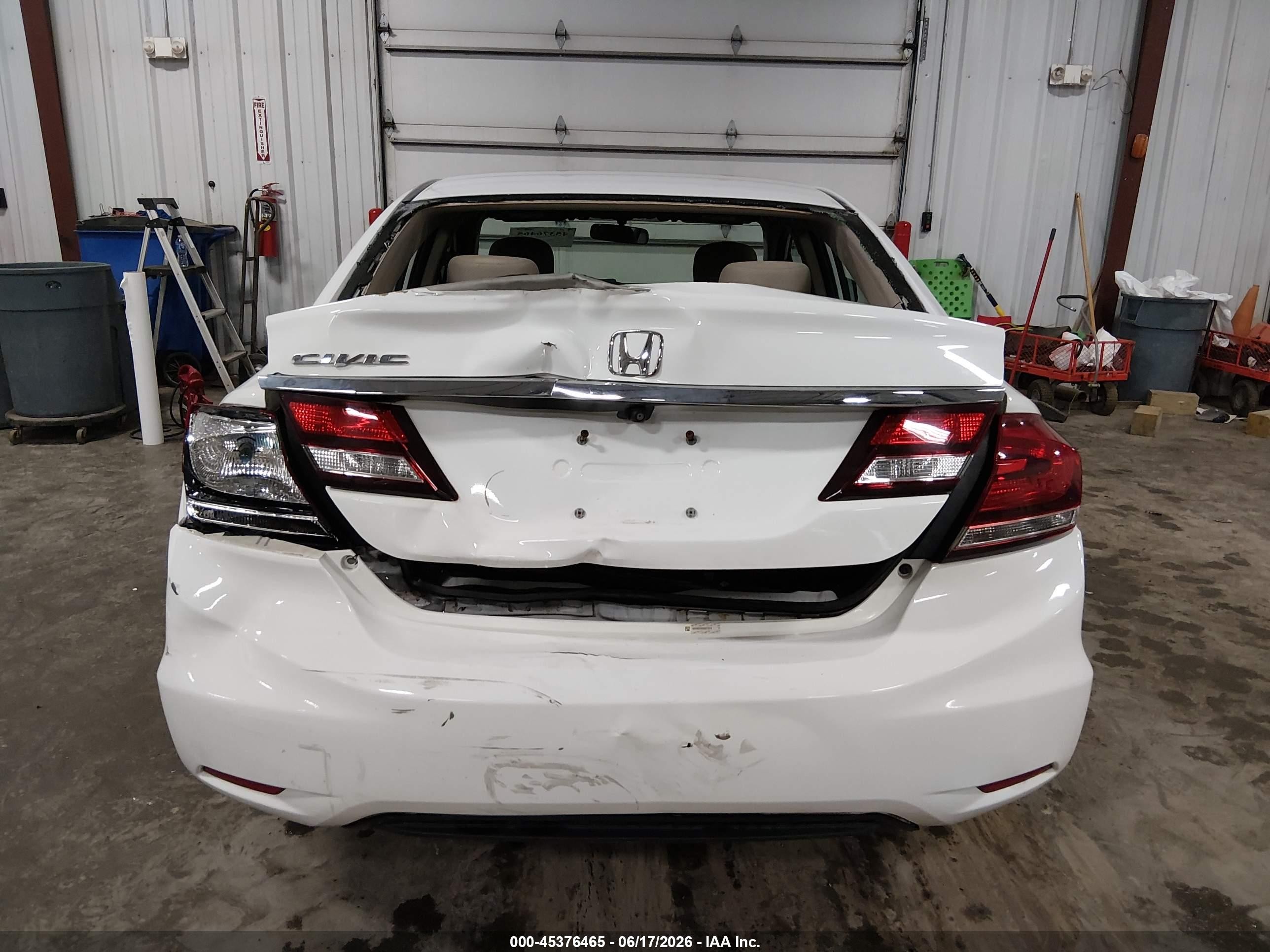 2013 Honda Civic Lx Белый vin: 19XFB2F55DE077270
