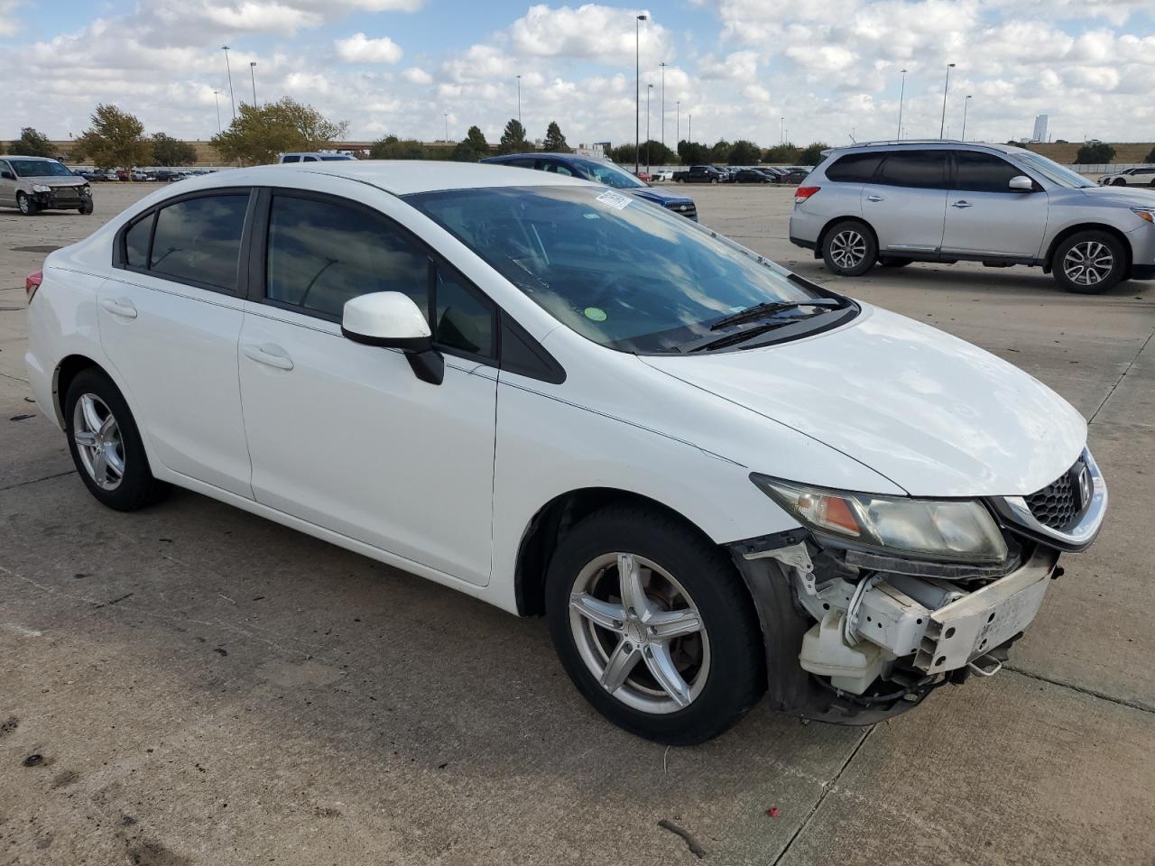 2013 Honda Civic Lx Белый vin: 19XFB2F55DE081030