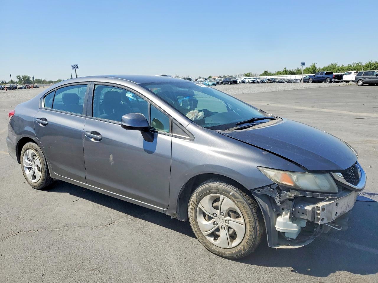 2013 Honda Civic Lx Gray vin: 19XFB2F55DE090813