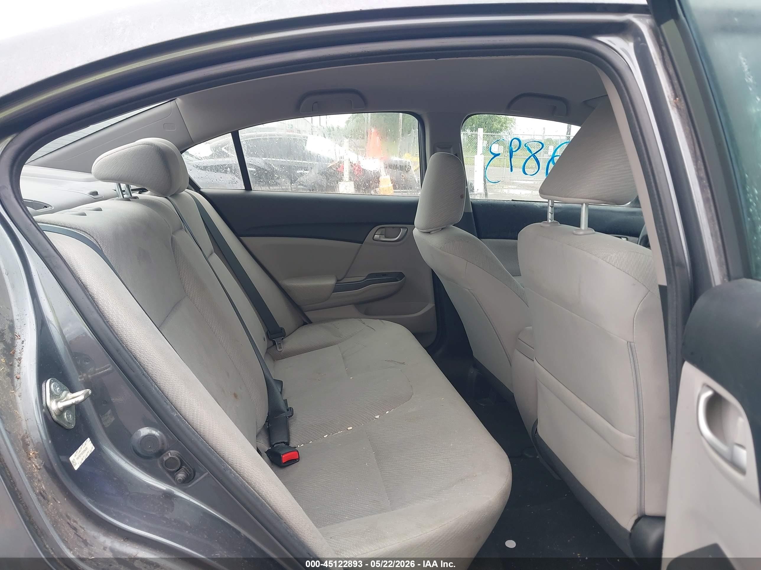 2013 Honda Civic Lx Gray vin: 19XFB2F55DE094585