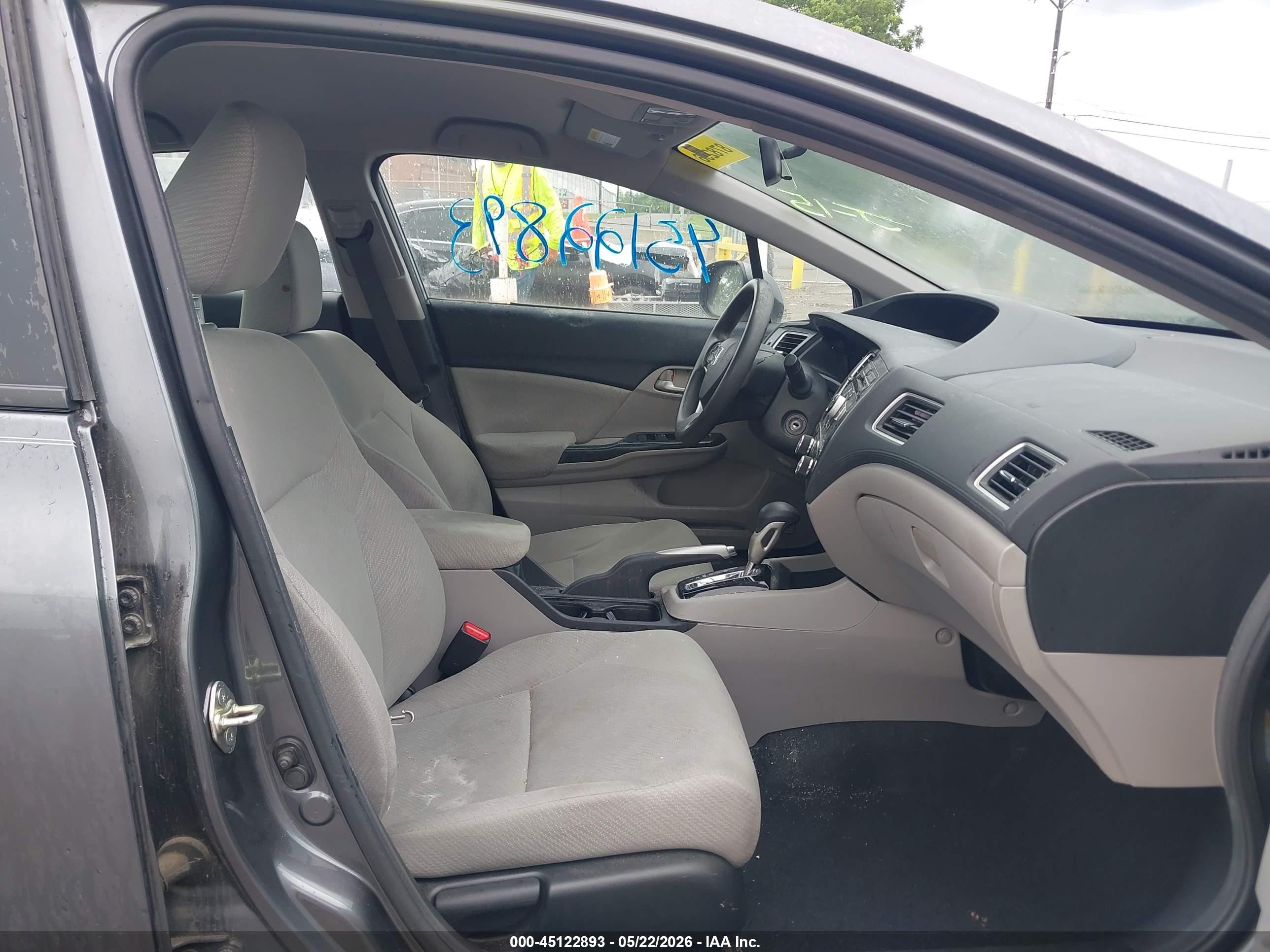 2013 Honda Civic Lx Gray vin: 19XFB2F55DE094585