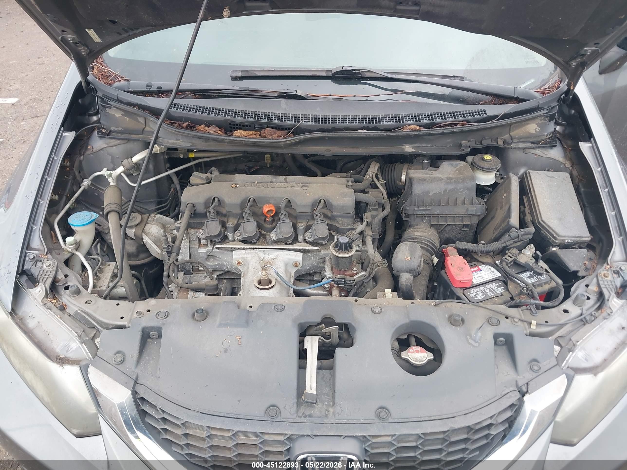 2013 Honda Civic Lx Gray vin: 19XFB2F55DE094585