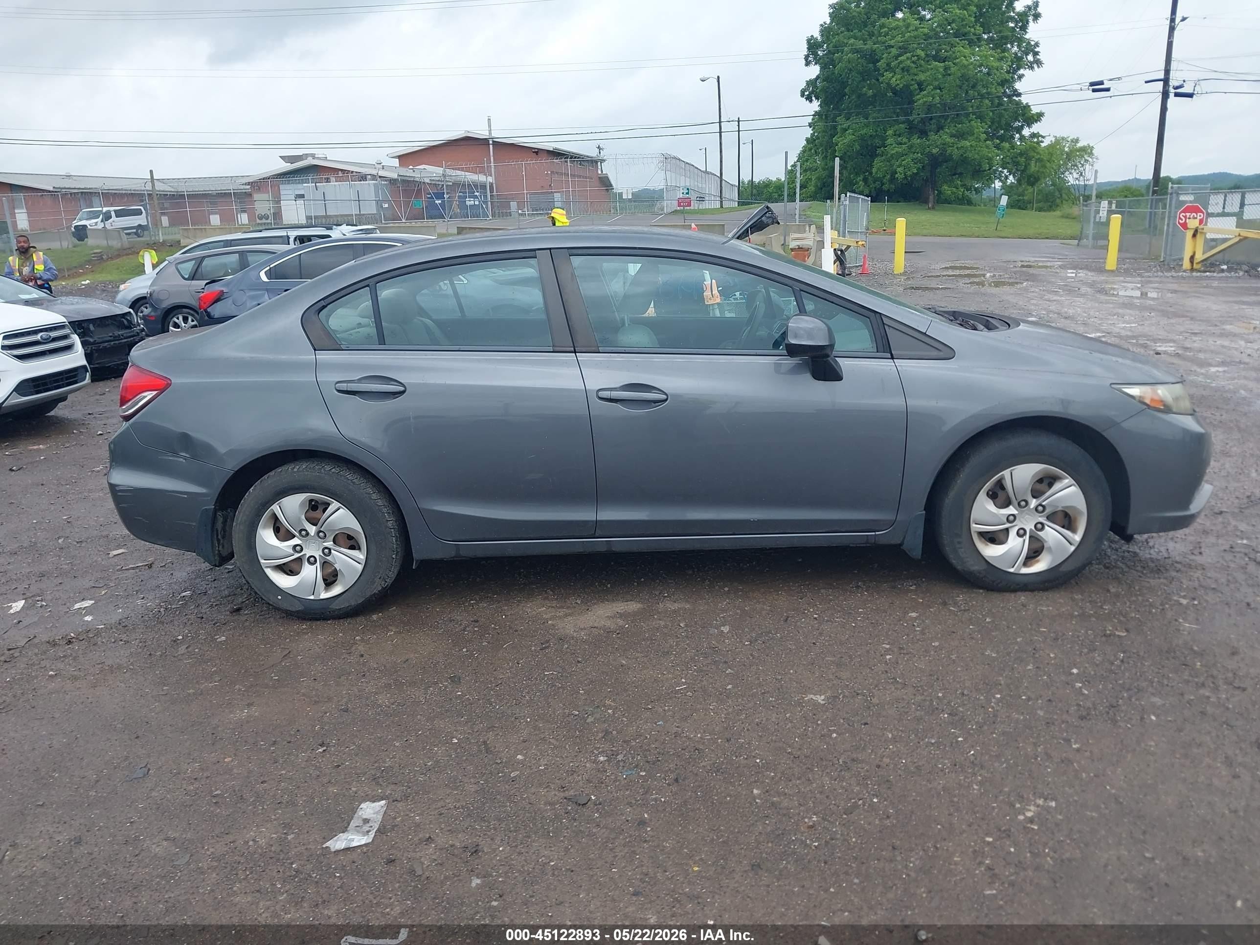2013 Honda Civic Lx Gray vin: 19XFB2F55DE094585