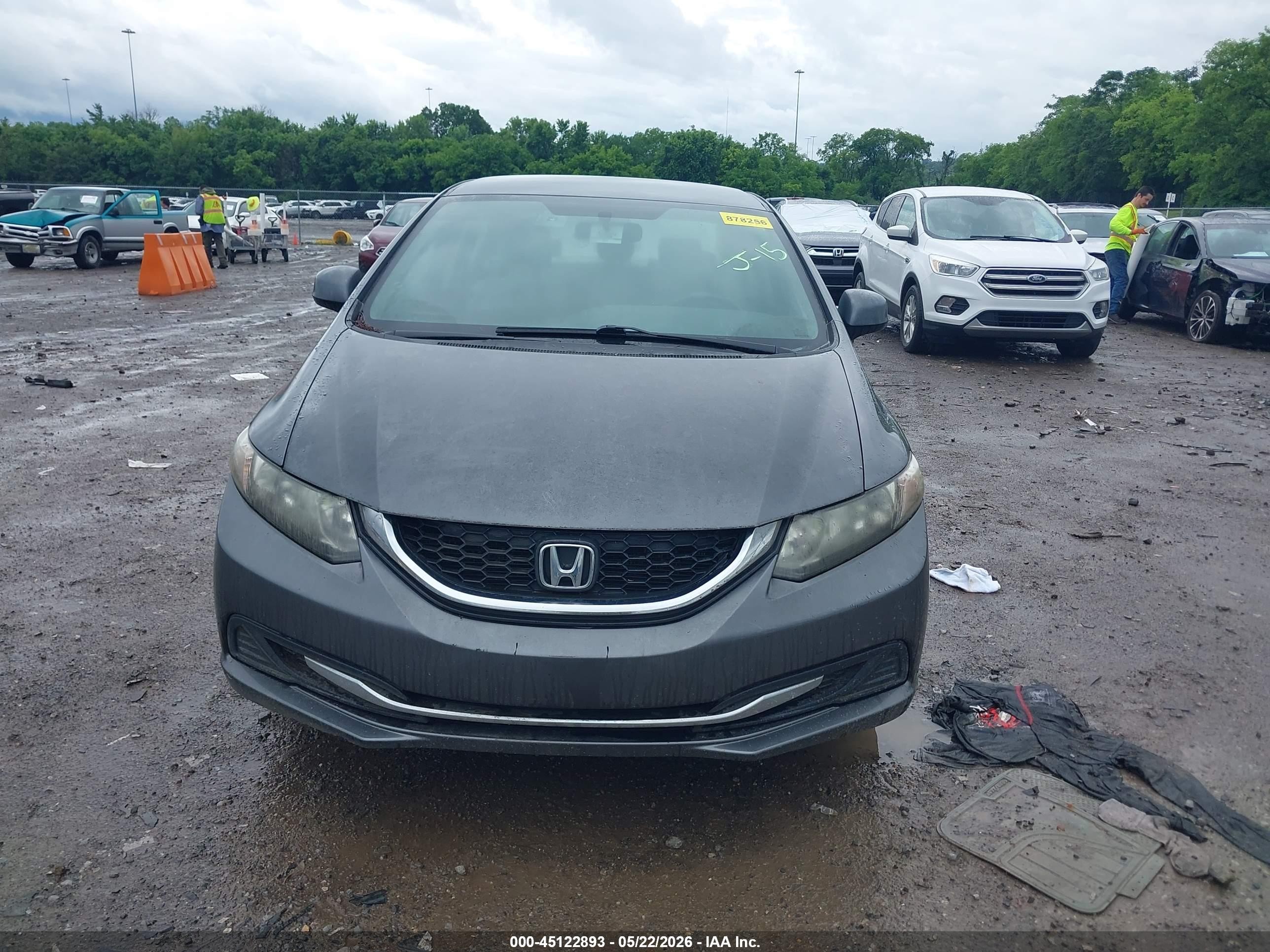 2013 Honda Civic Lx Gray vin: 19XFB2F55DE094585