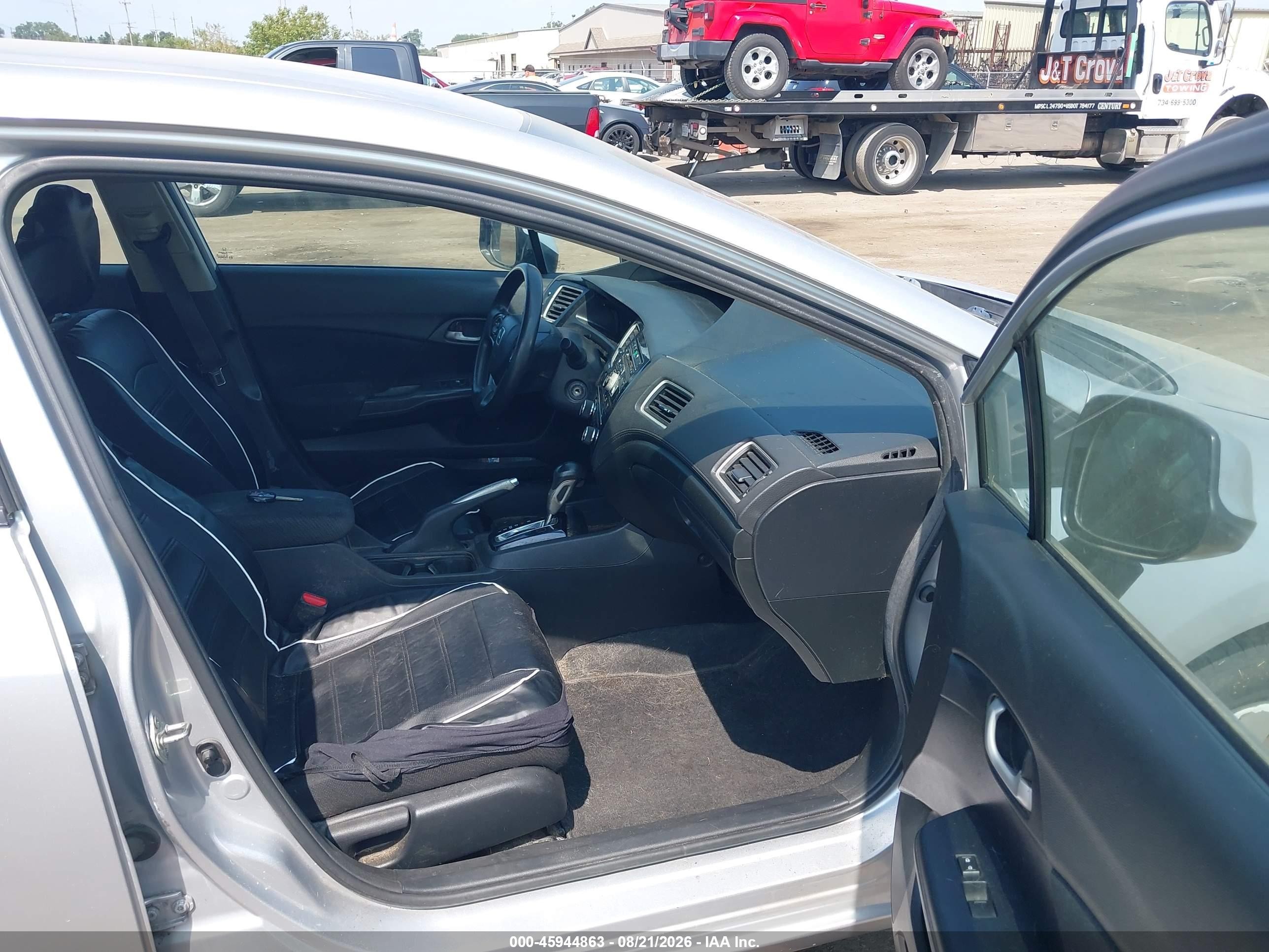 2013 Honda Civic Lx Silver vin: 19XFB2F55DE094957