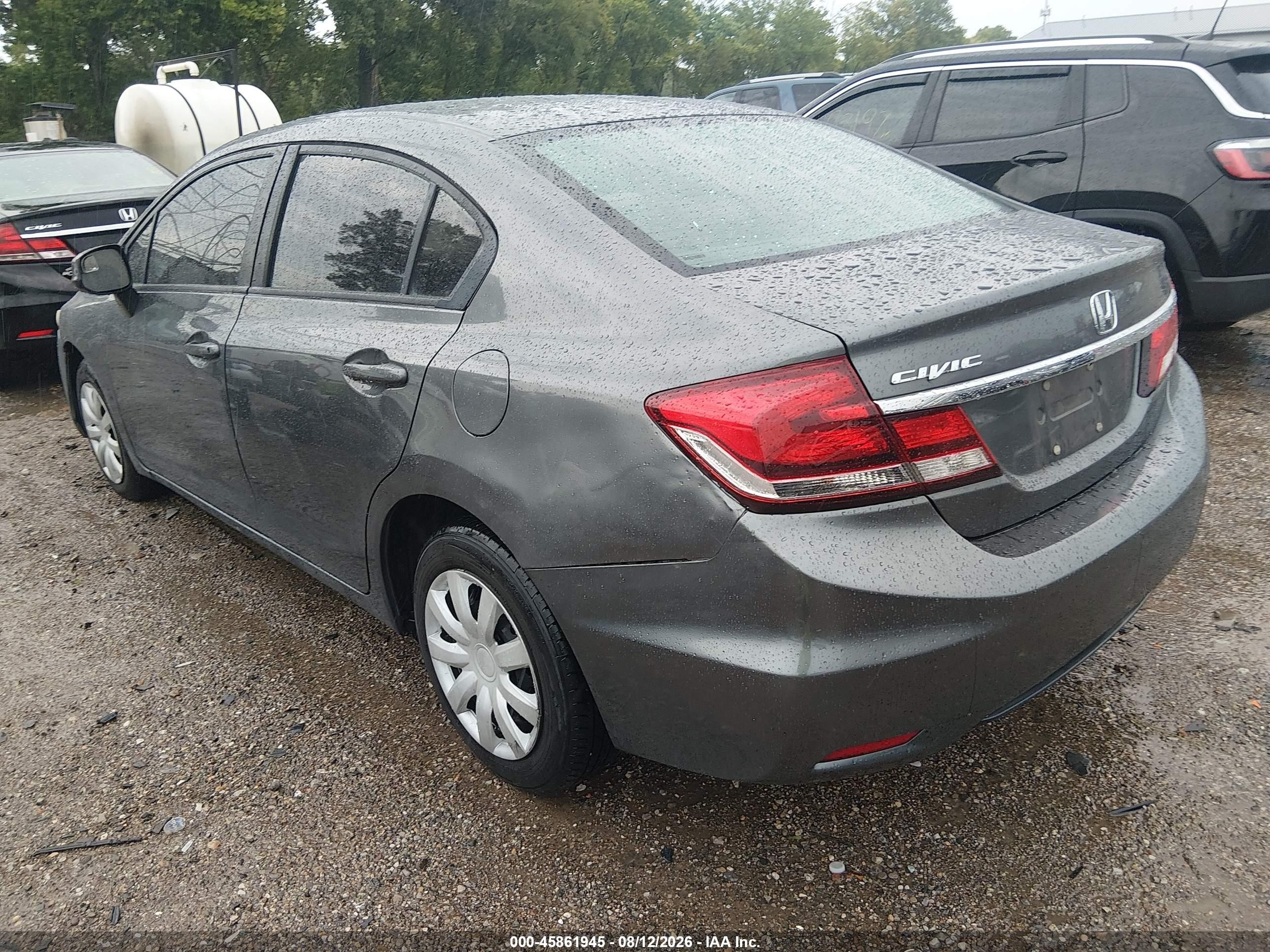 2013 Honda Civic Lx Серый vin: 19XFB2F55DE099740