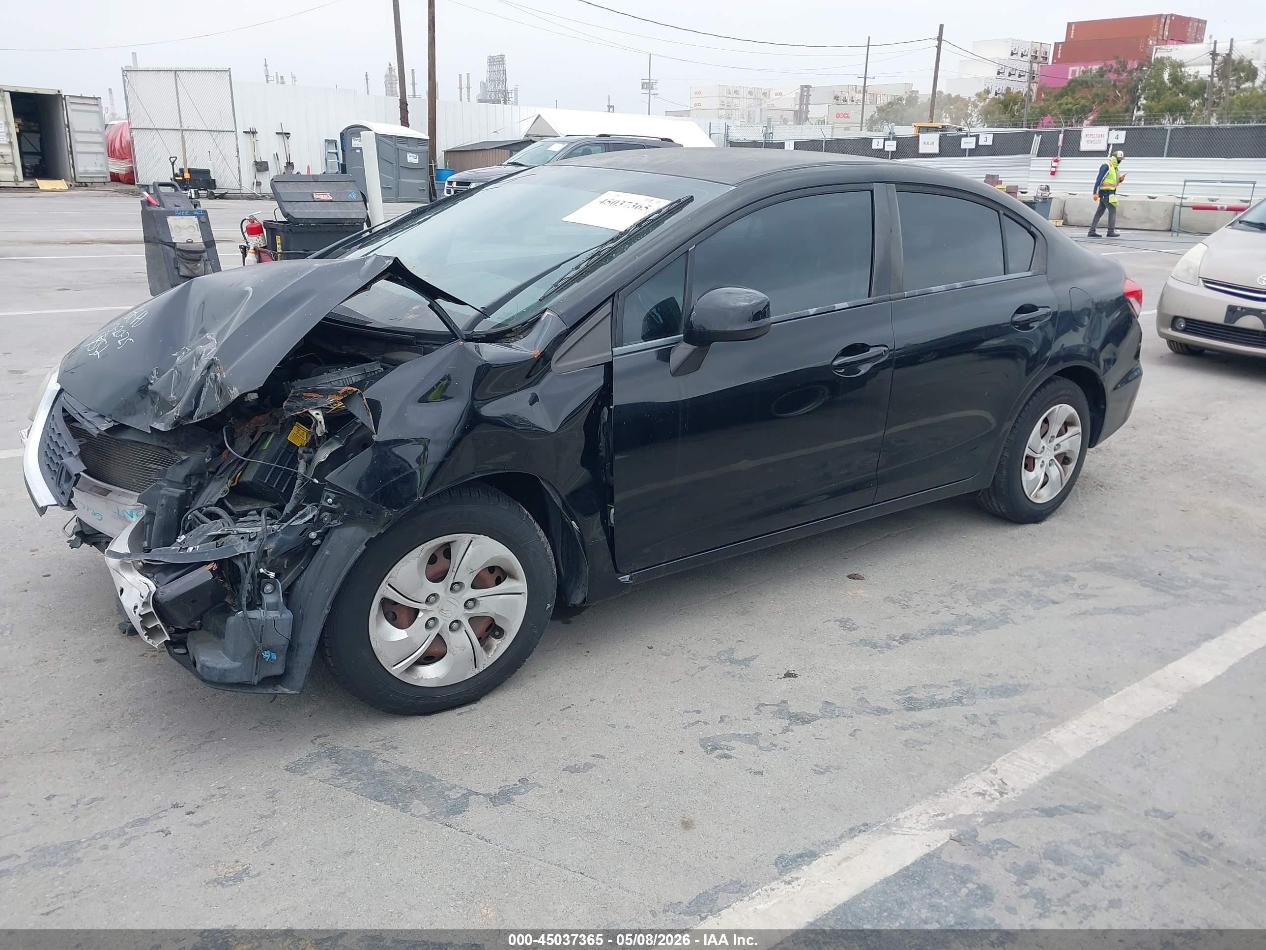 2013 Honda Civic Lx Черный vin: 19XFB2F55DE216555
