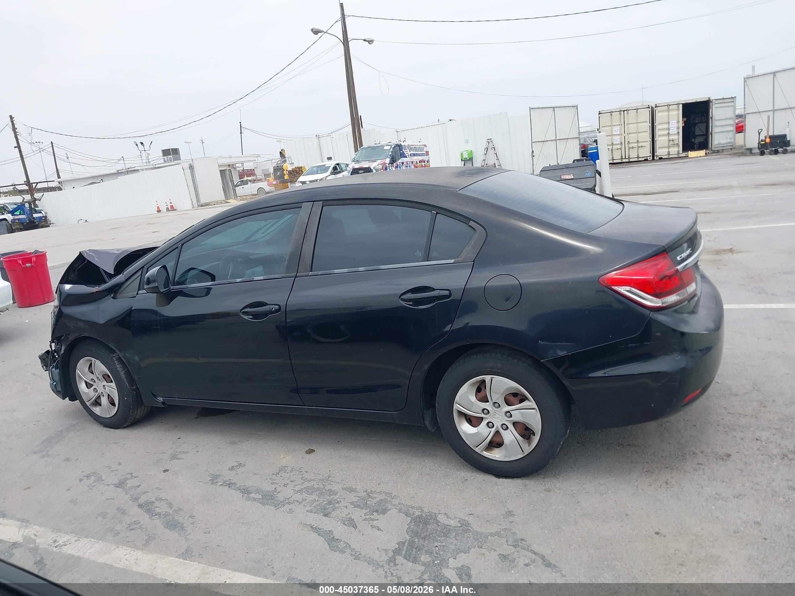 2013 Honda Civic Lx Черный vin: 19XFB2F55DE216555