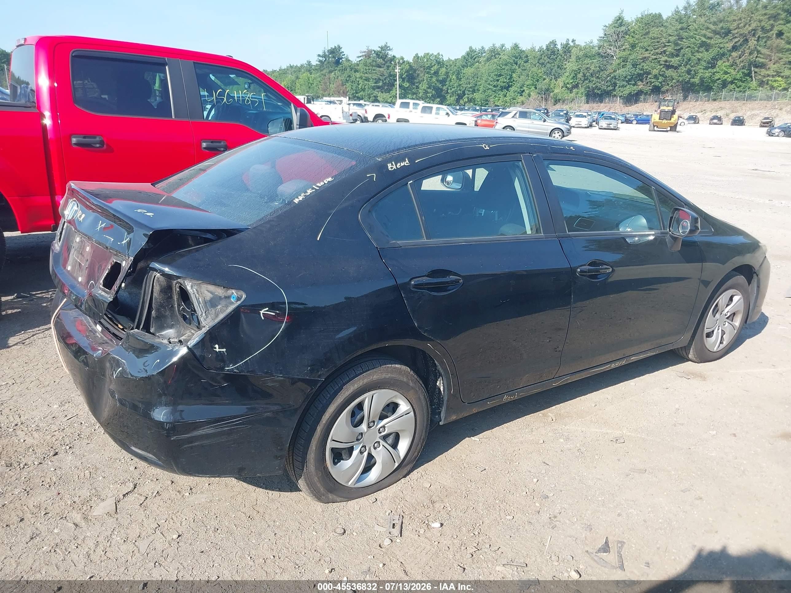 2013 Honda Civic Lx Black vin: 19XFB2F55DE219522