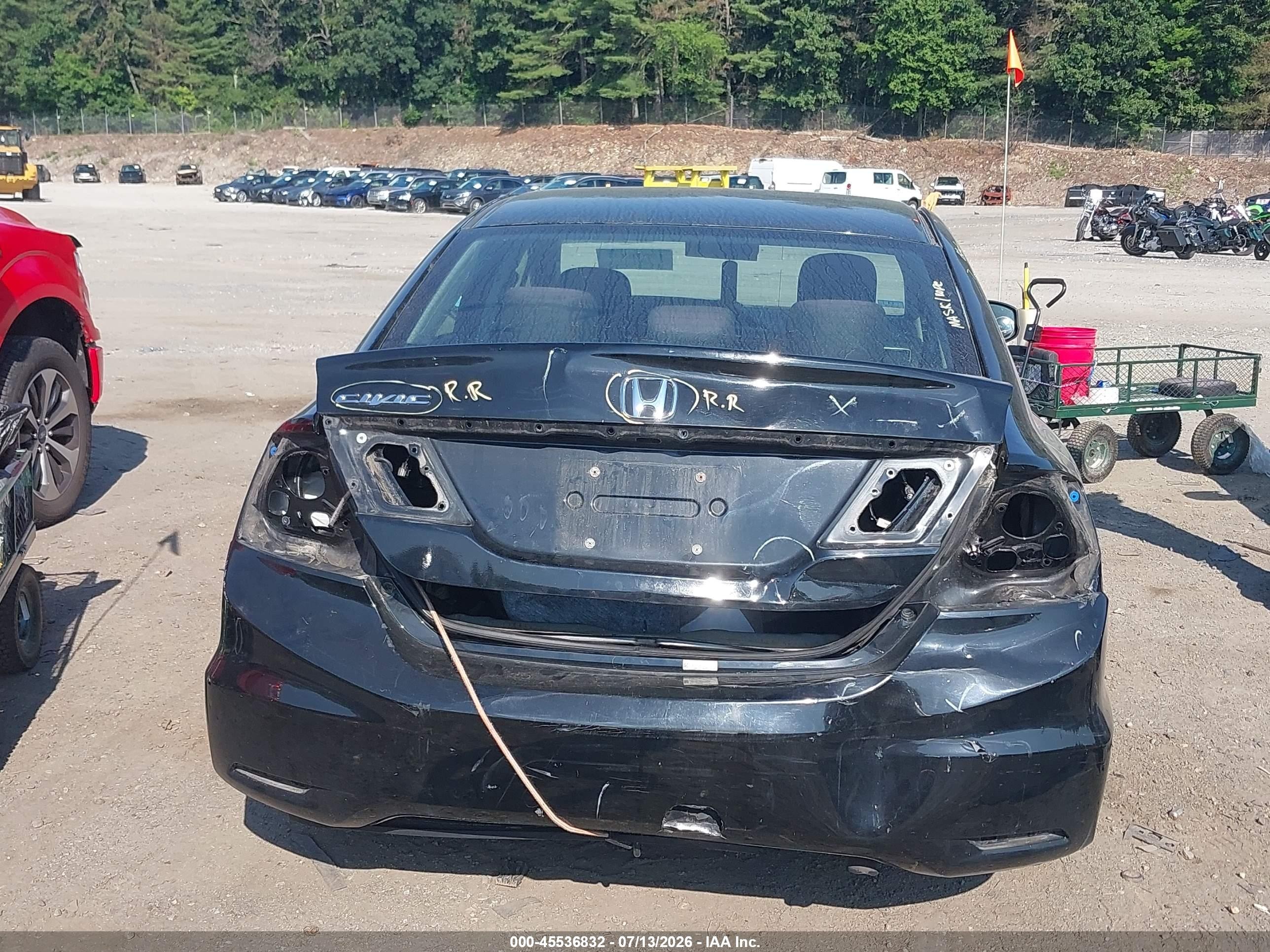 2013 Honda Civic Lx Black vin: 19XFB2F55DE219522