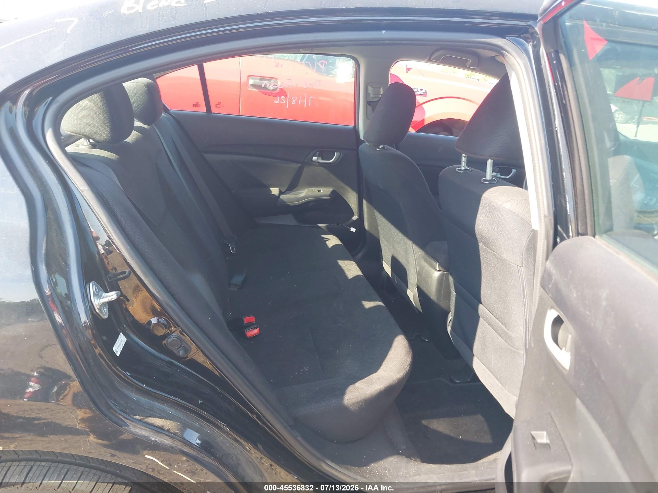 2013 Honda Civic Lx Black vin: 19XFB2F55DE219522