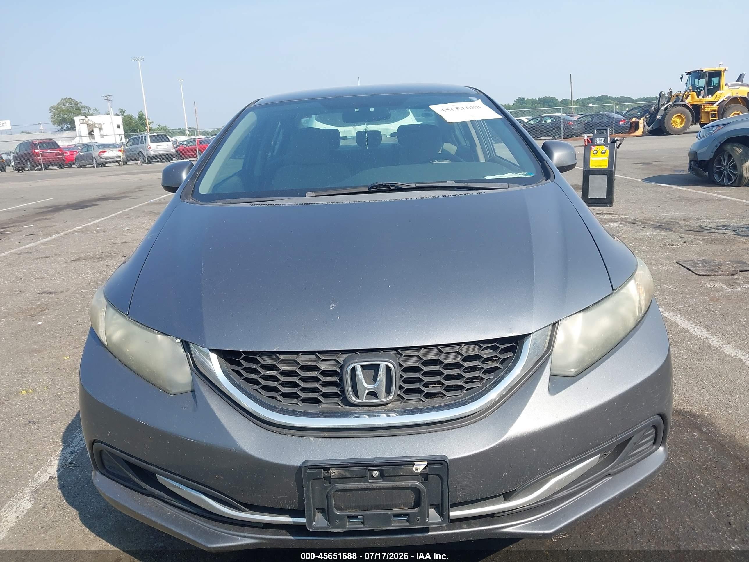 2013 Honda Civic Lx Gray vin: 19XFB2F55DE229788