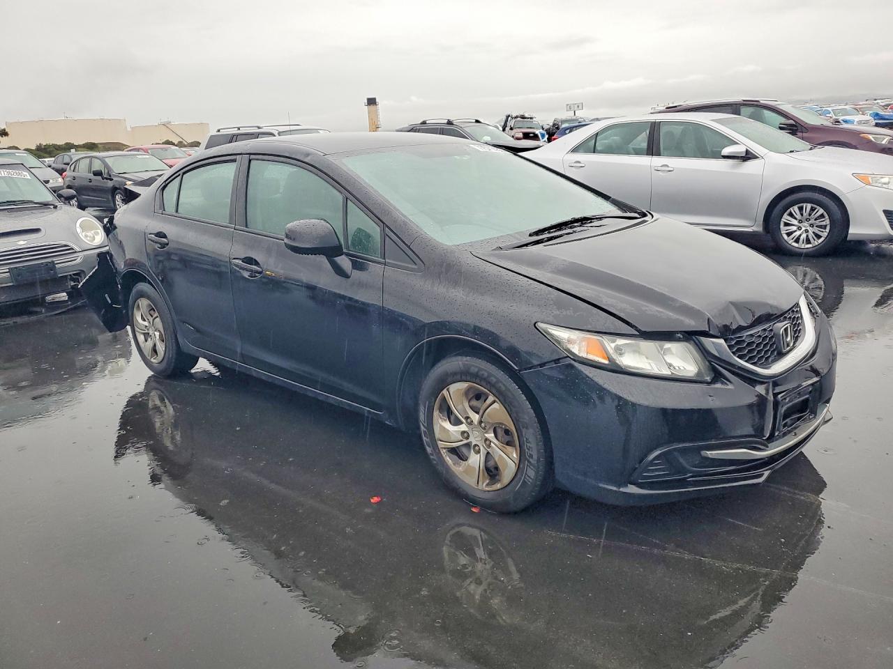 2013 Honda Civic Lx Black vin: 19XFB2F55DE246252