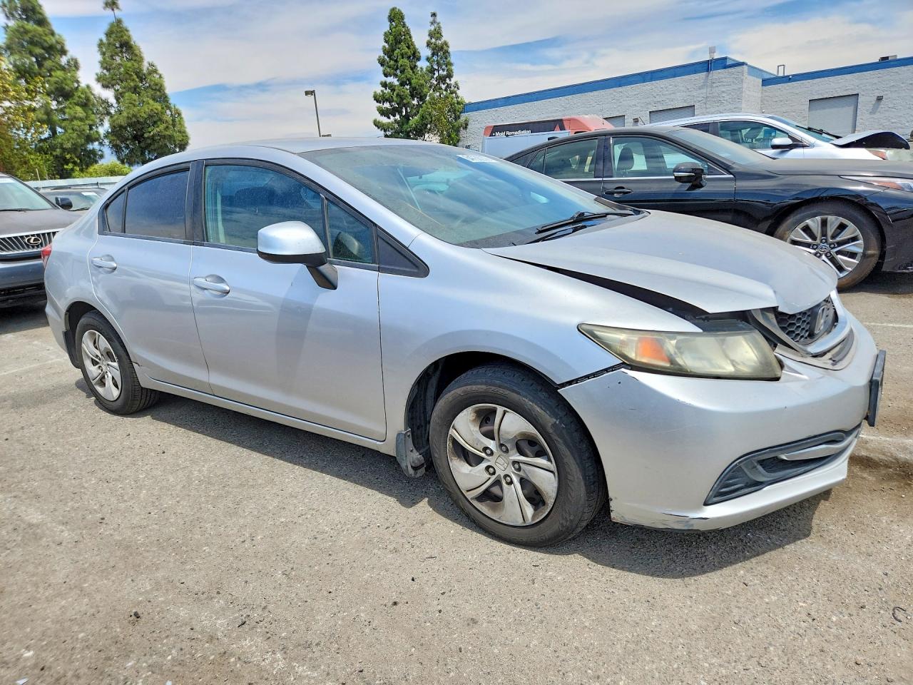 2013 Honda Civic Lx Silver vin: 19XFB2F55DE249460